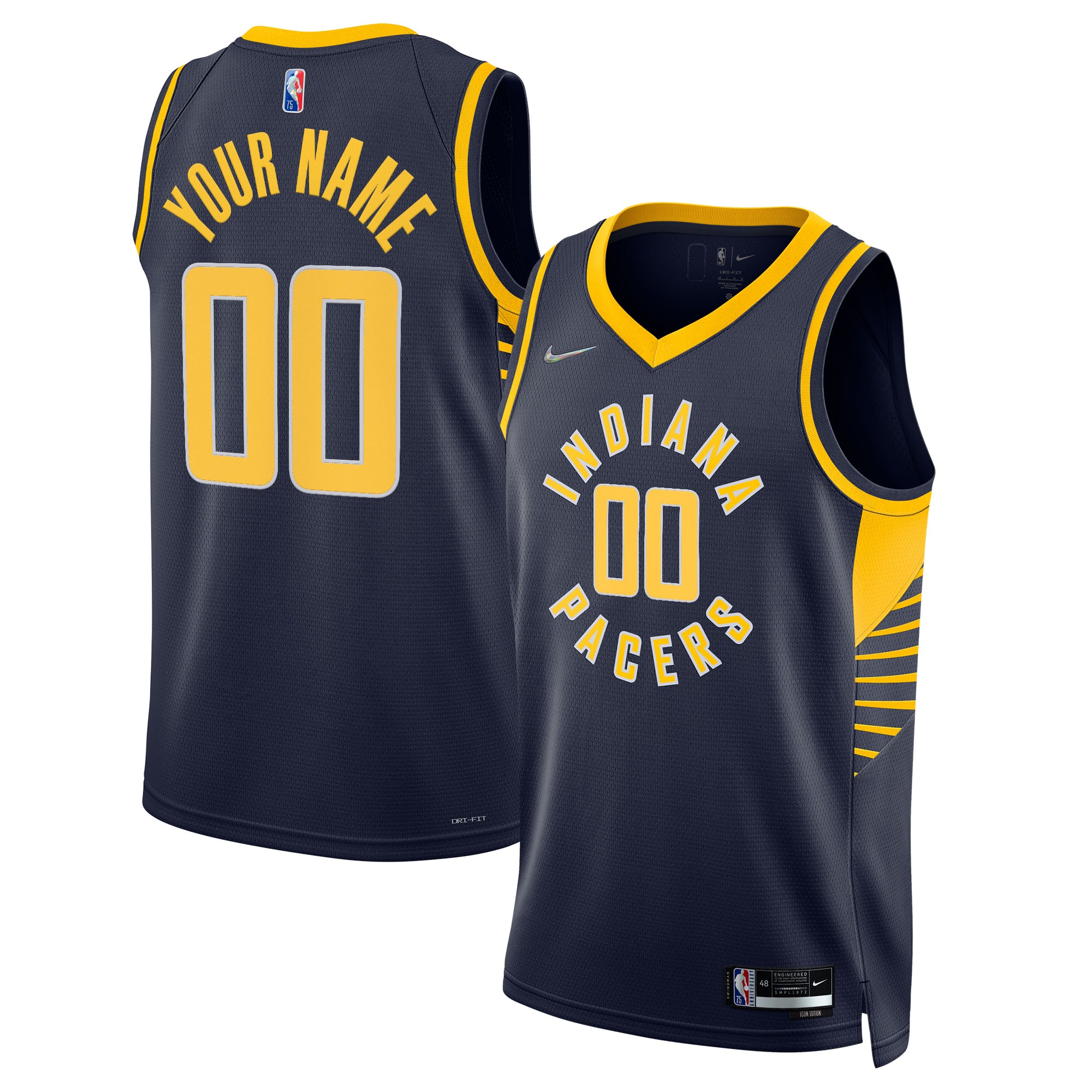 Indiana Pacers  2021\/22 Diamond Swingman Custom Jersey - Icon Edition - Navy