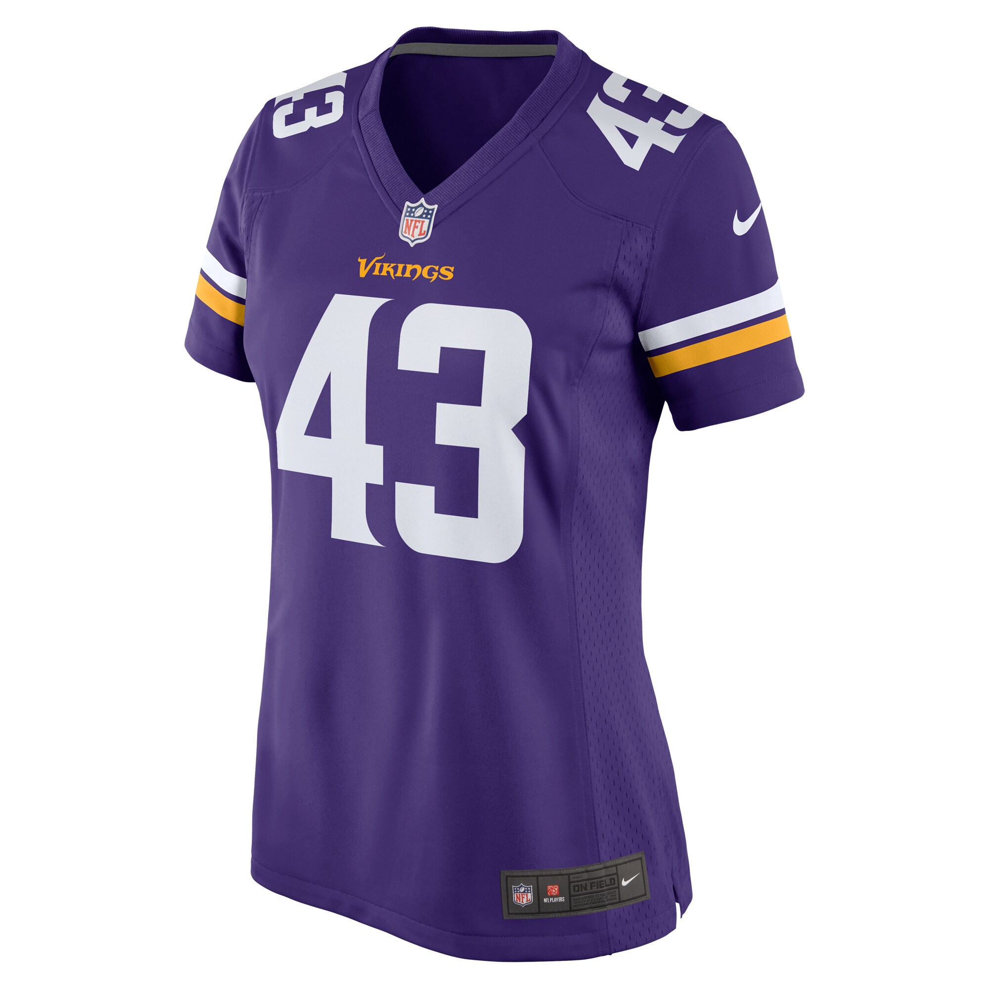 Andrew Van Ginkel Minnesota Vikings  Women's Team Game Jersey -  Purple