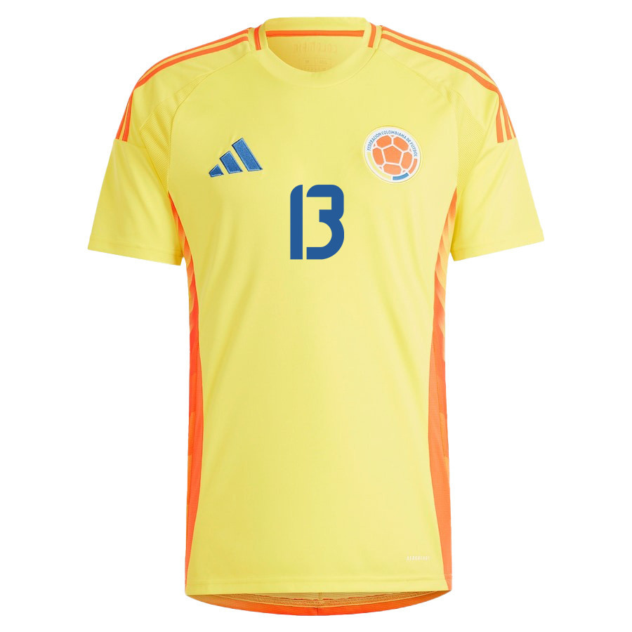 Yerry Mina 13 Colombia National Team 2024/25 Home Men Jersey - Yellow