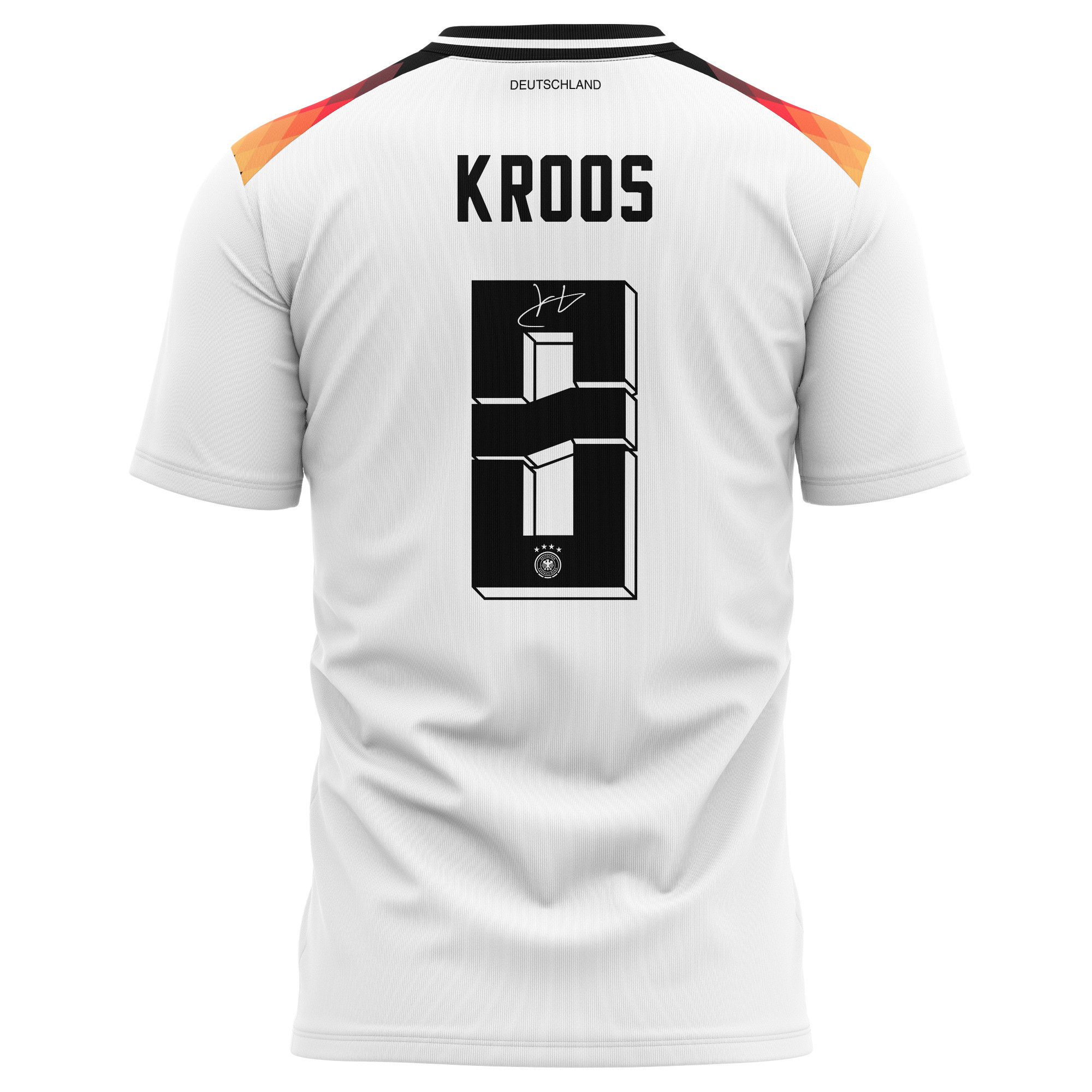 Toni Kroos 8 Signed Germany National Team 2024 Home Kits AOP T-shirt Autographed- White