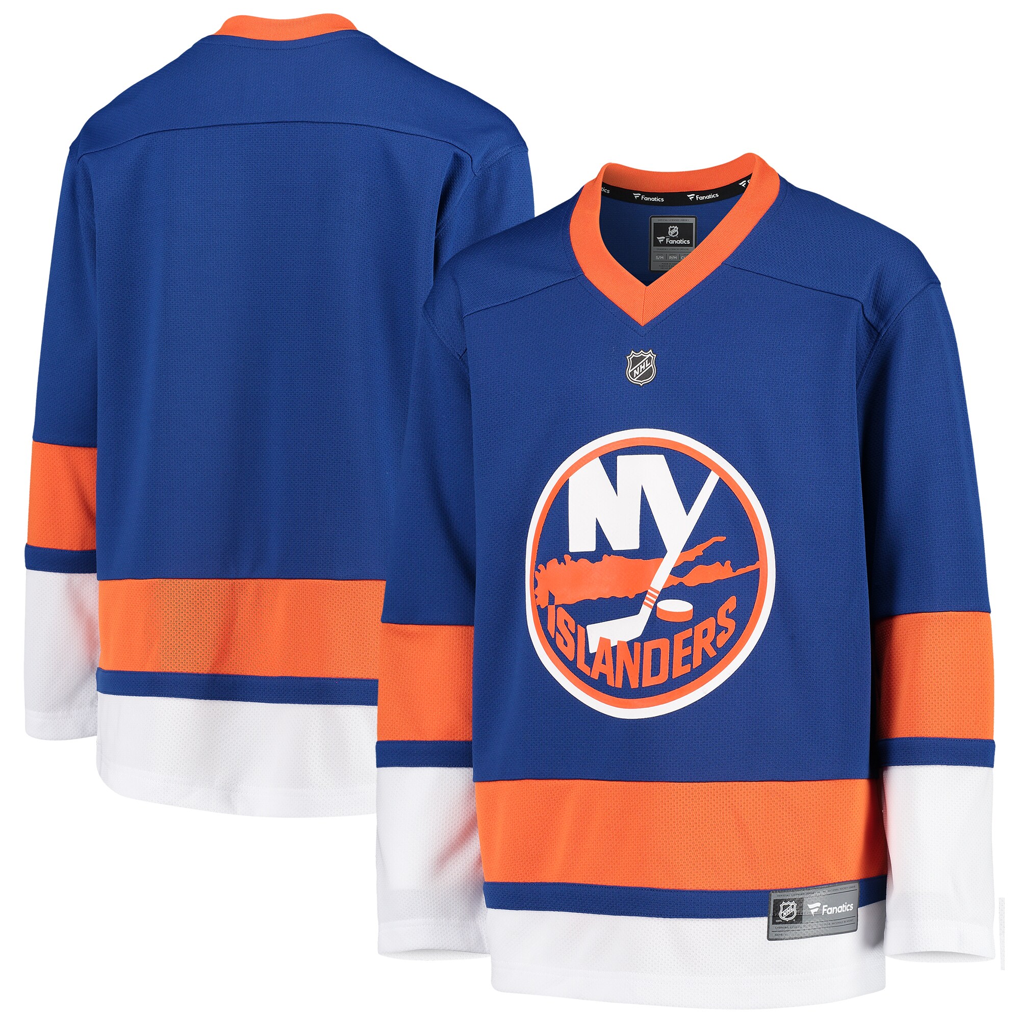 New York Islanders Fanatics Youth Home Replica Blank Jersey - Blue