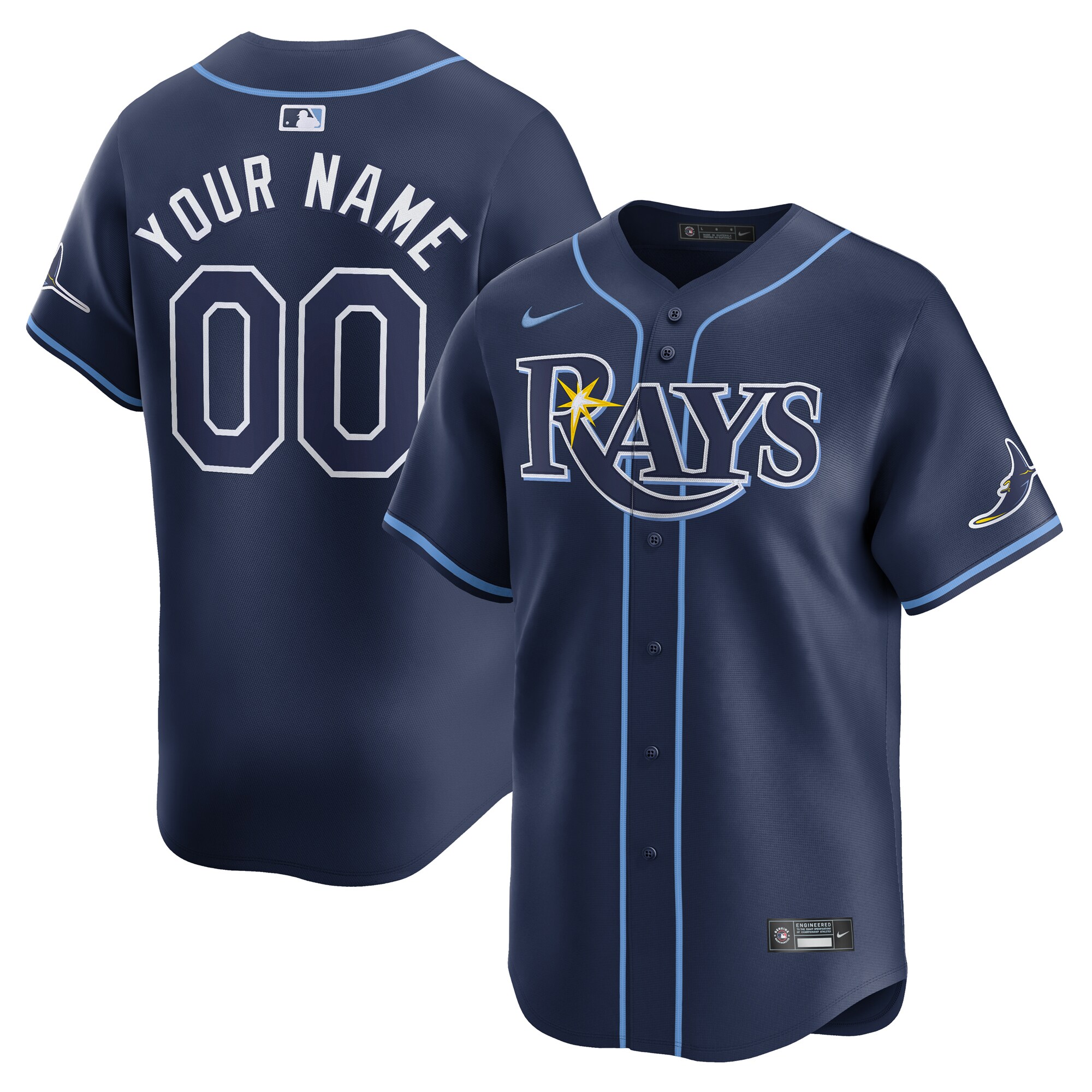 Tampa Bay Rays  Away Limited Custom Jersey - Navy