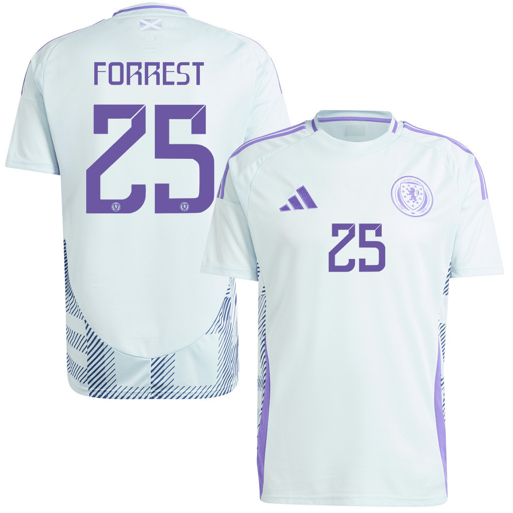 James Forrest 25 Scotland National Team 2024 Away Men Jersey - White