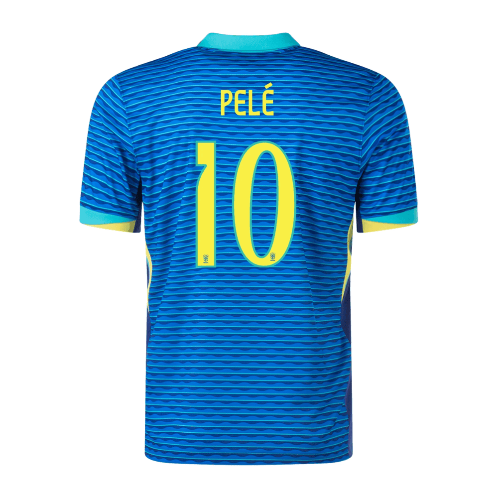 Pelé 10 Brazil National Team 2024 Away Stadium Men Jersey - Blue