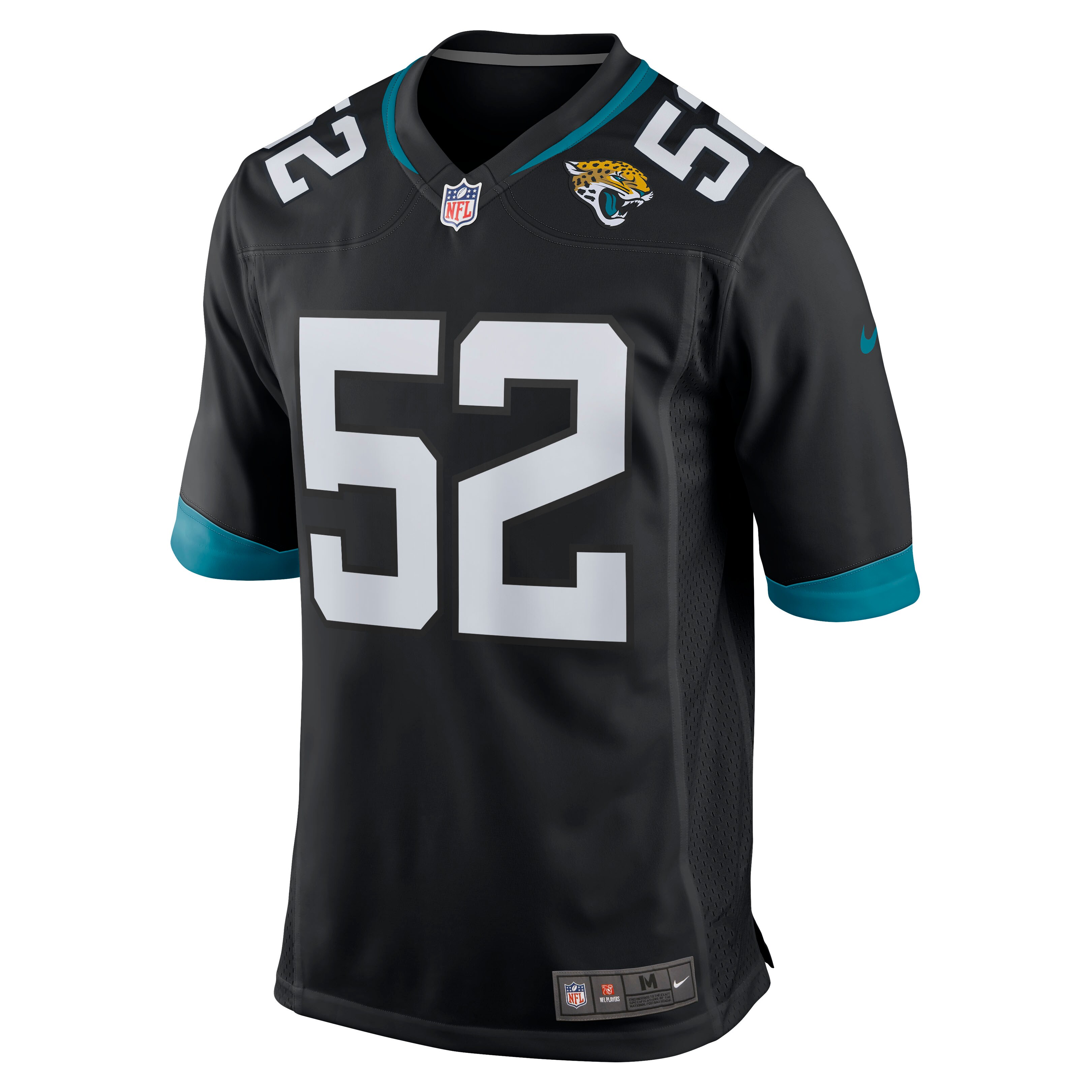 DaVon Hamilton Jacksonville Jaguars  Game Jersey - Black