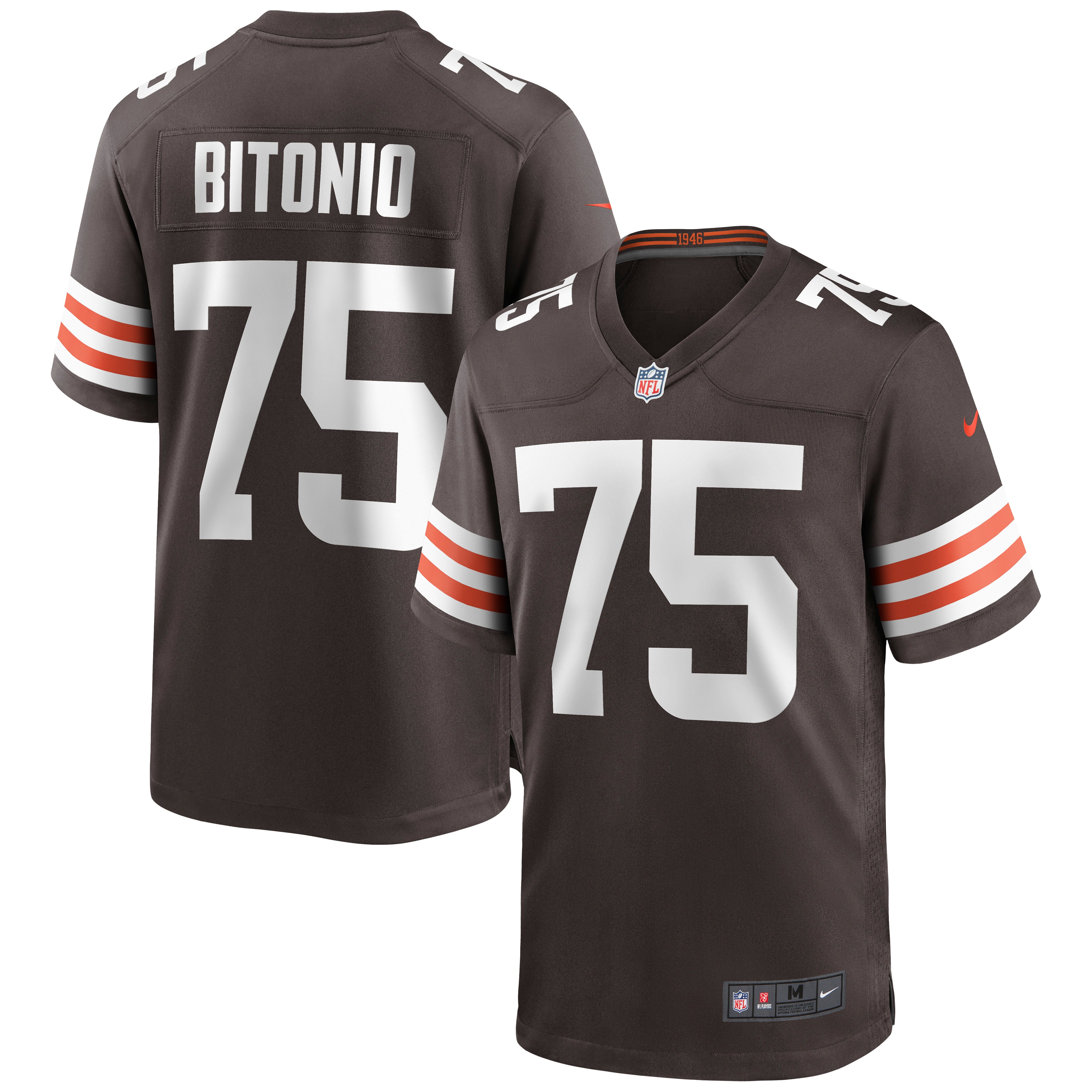 Joel Bitonio Cleveland Browns  Game Jersey - Brown