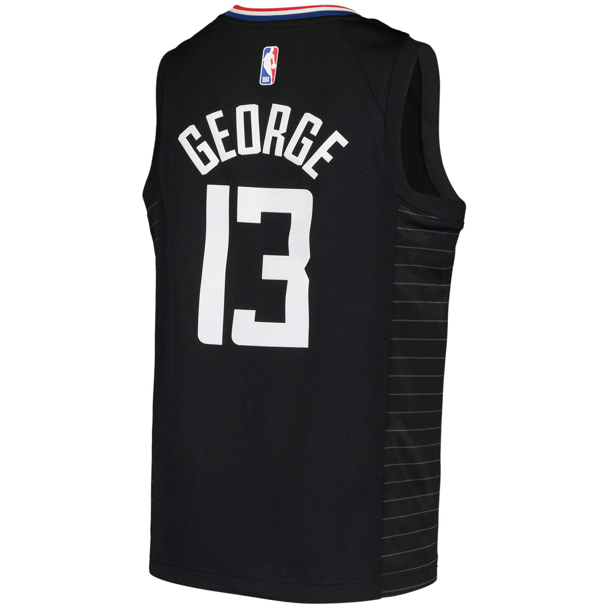 Paul George LA Clippers Jordan Brand Youth 2020\/21 Swingman Player Jersey - Black - Statement Edition