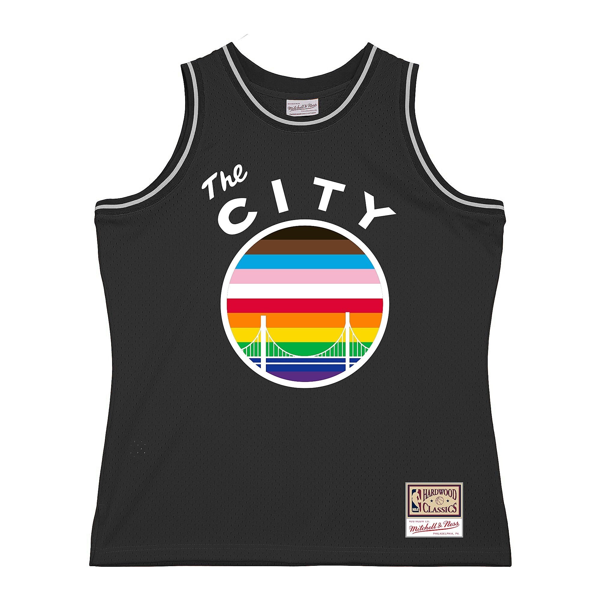Golden State Warriors Mitchell & Ness Hardwood Classic Pride Jersey - Black