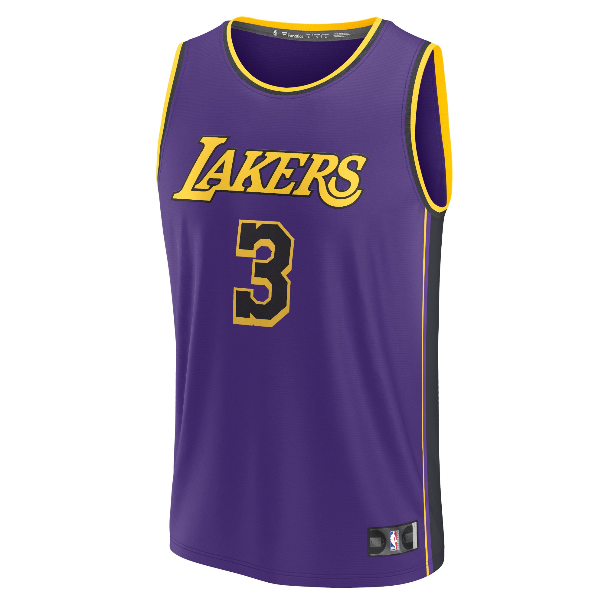 Anthony Davis Los Angeles Lakers Fanatics Youth Fast Break Player Jersey - Statement Edition - Purple