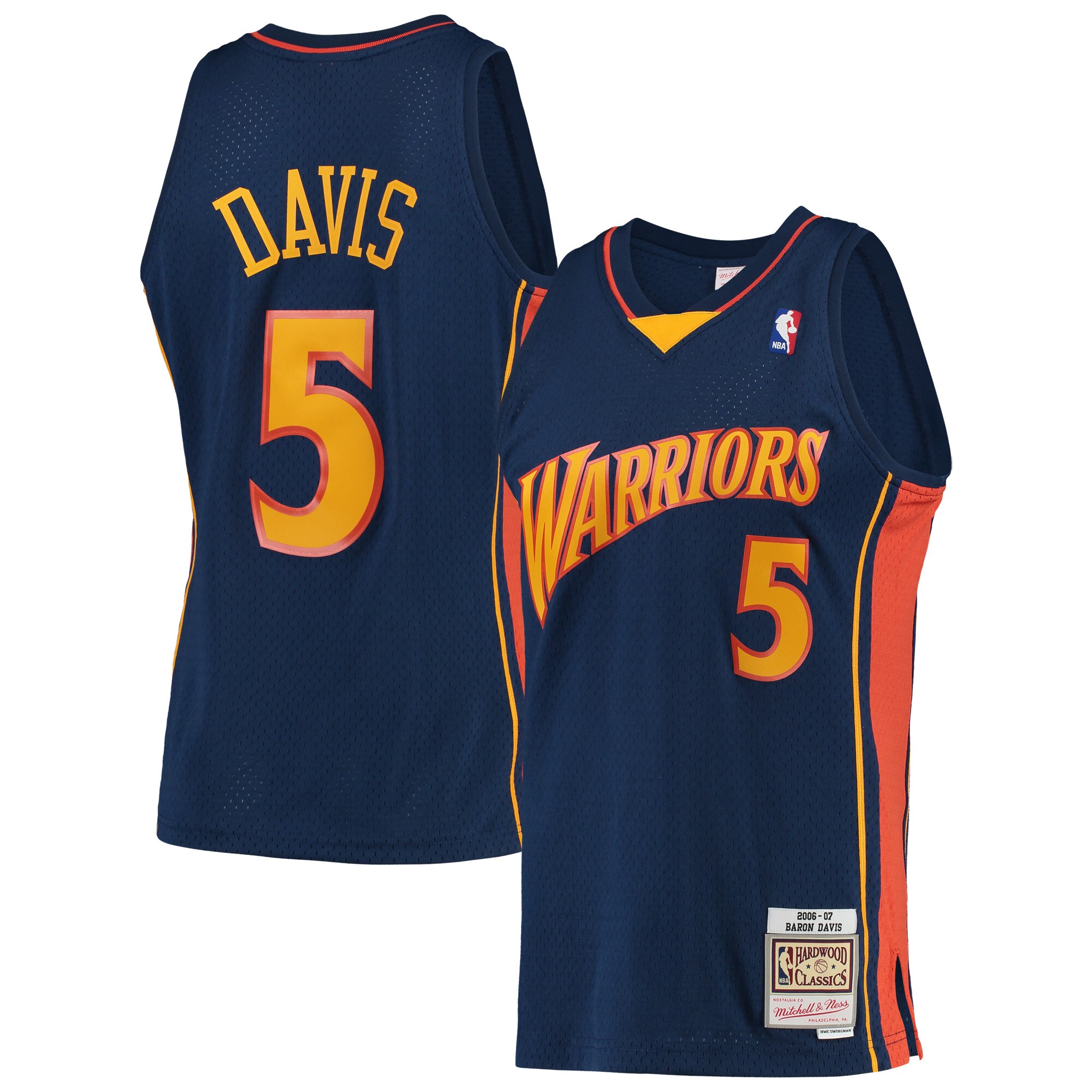 Baron Davis Golden State Warriors Mitchell & Ness 2006\/07 Hardwood Classics Swingman Jersey - Navy