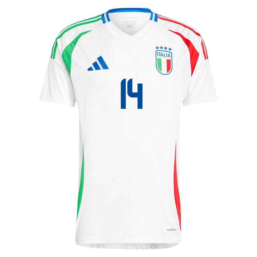 Federico Chiesa 14 Italy National Team 2024/25 Away Men Jersey - White