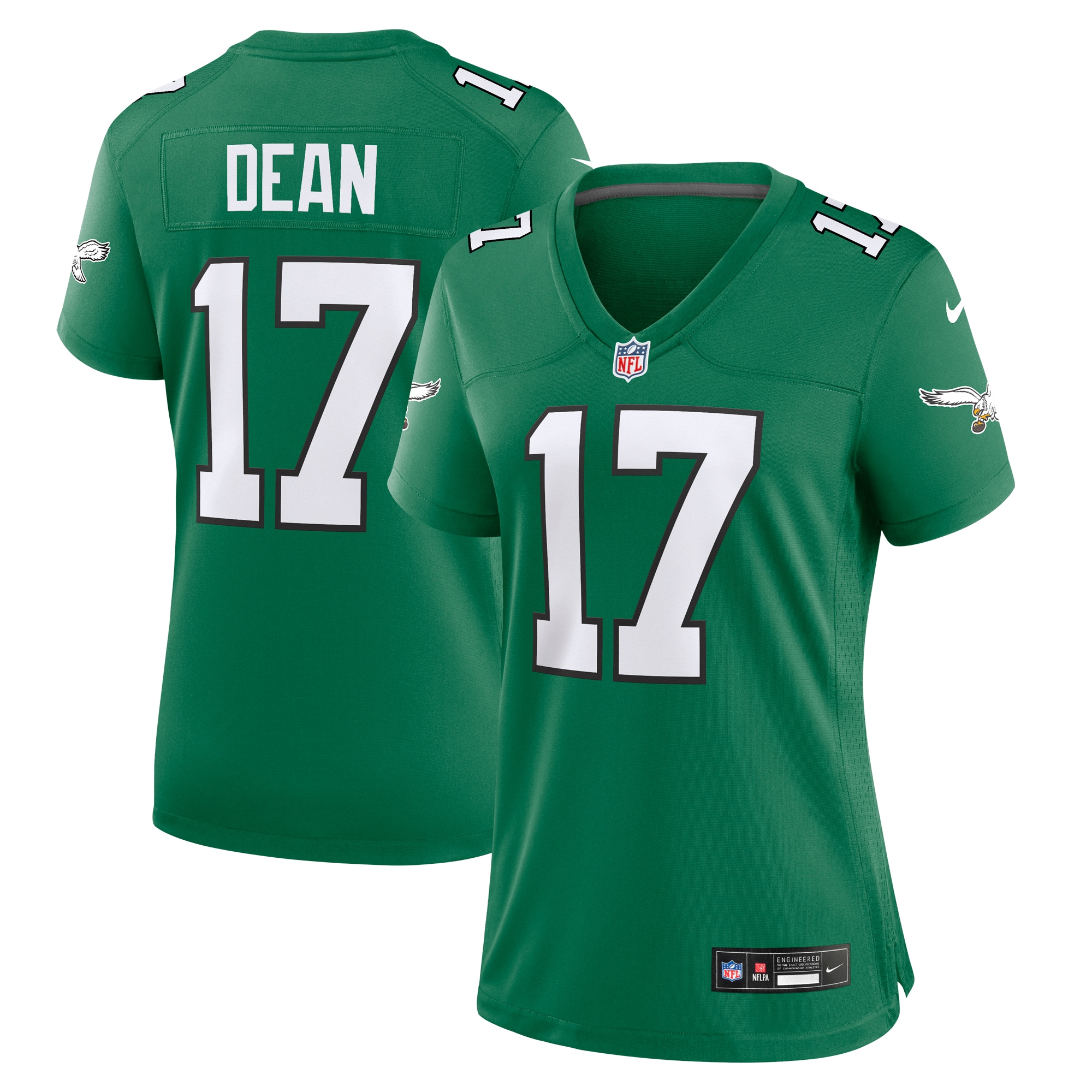Nakobe Dean Philadelphia Eagles  Women's Alternate Game Jersey - Kelly Green
