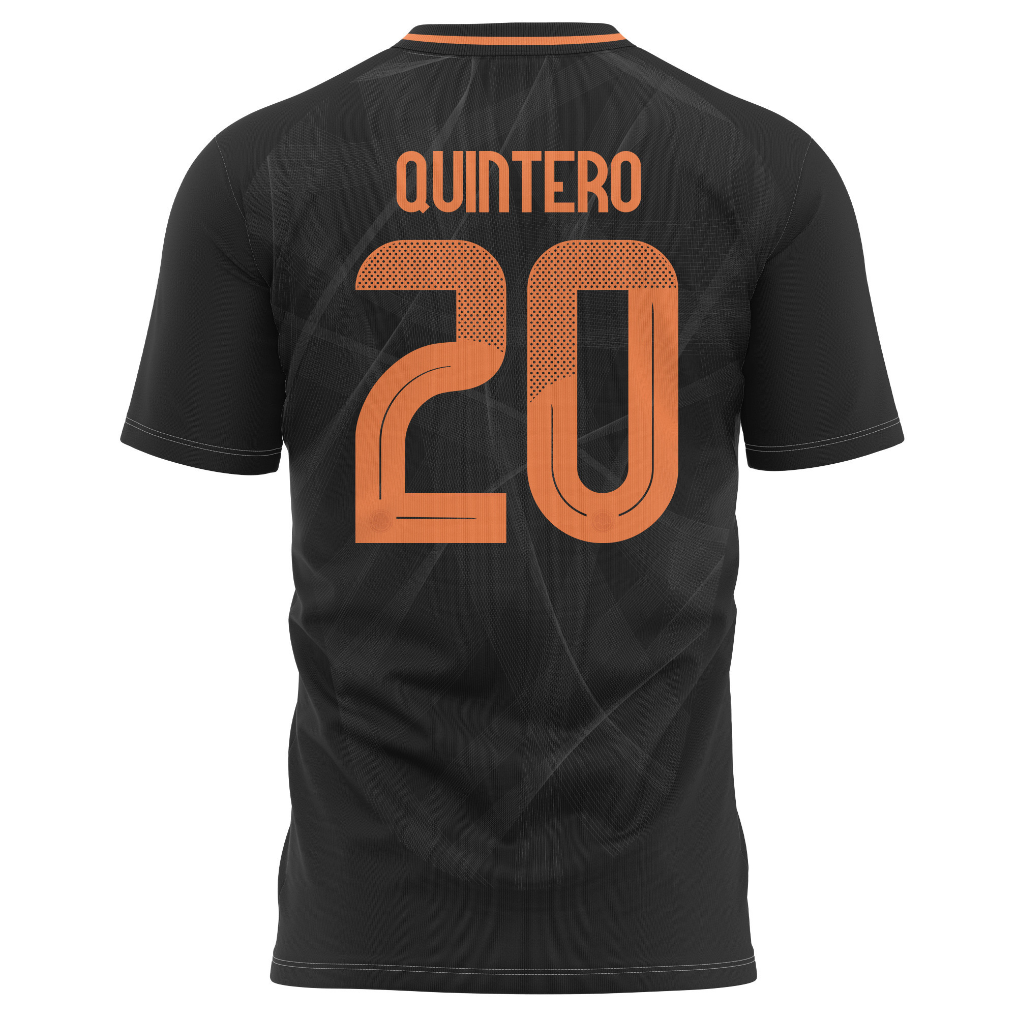 Juan Quintero 20 Colombia National Team 2024 Away Kits AOP T-shirt - Black