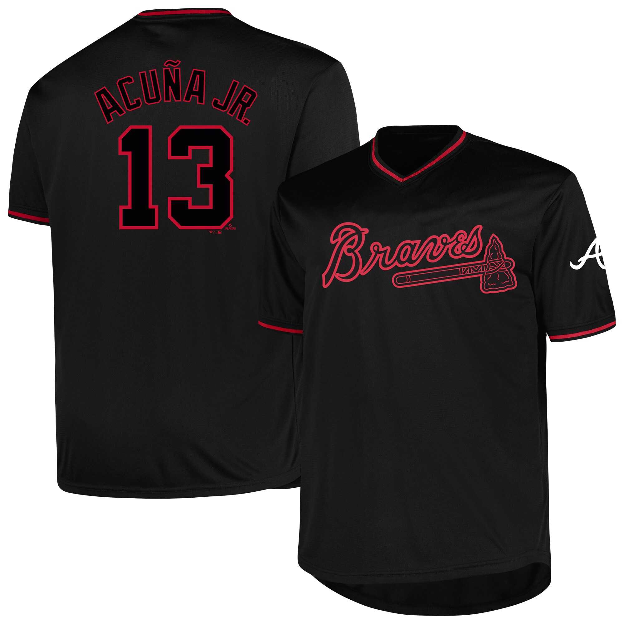 Ronald Acu\u00c3\u00b1a Jr. Atlanta Braves Profile Big & Tall Pop Fashion Player Jersey - Black