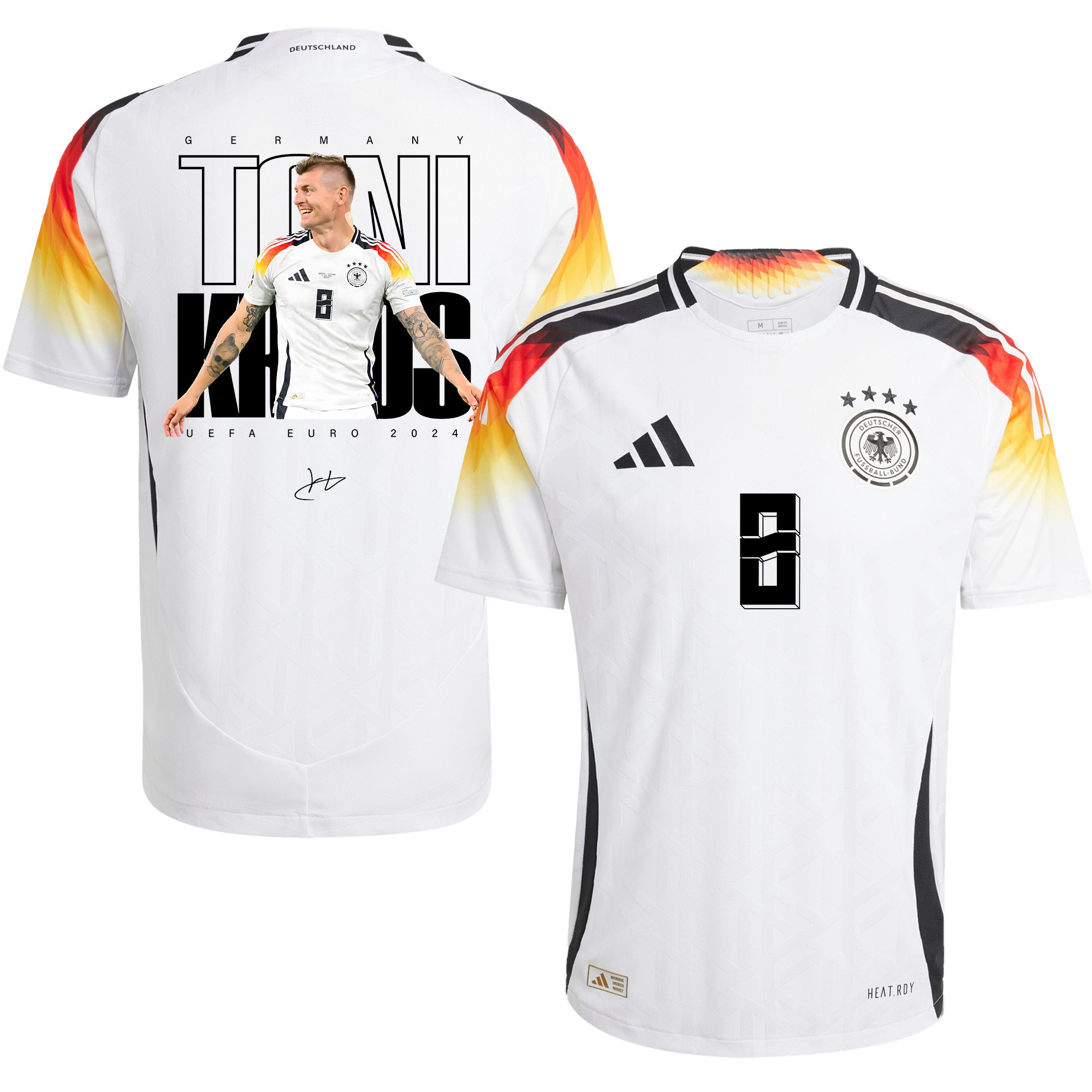 Toni Kroos 8 Signed Legacy Germany National Team 2024 Home Men Jersey - White
