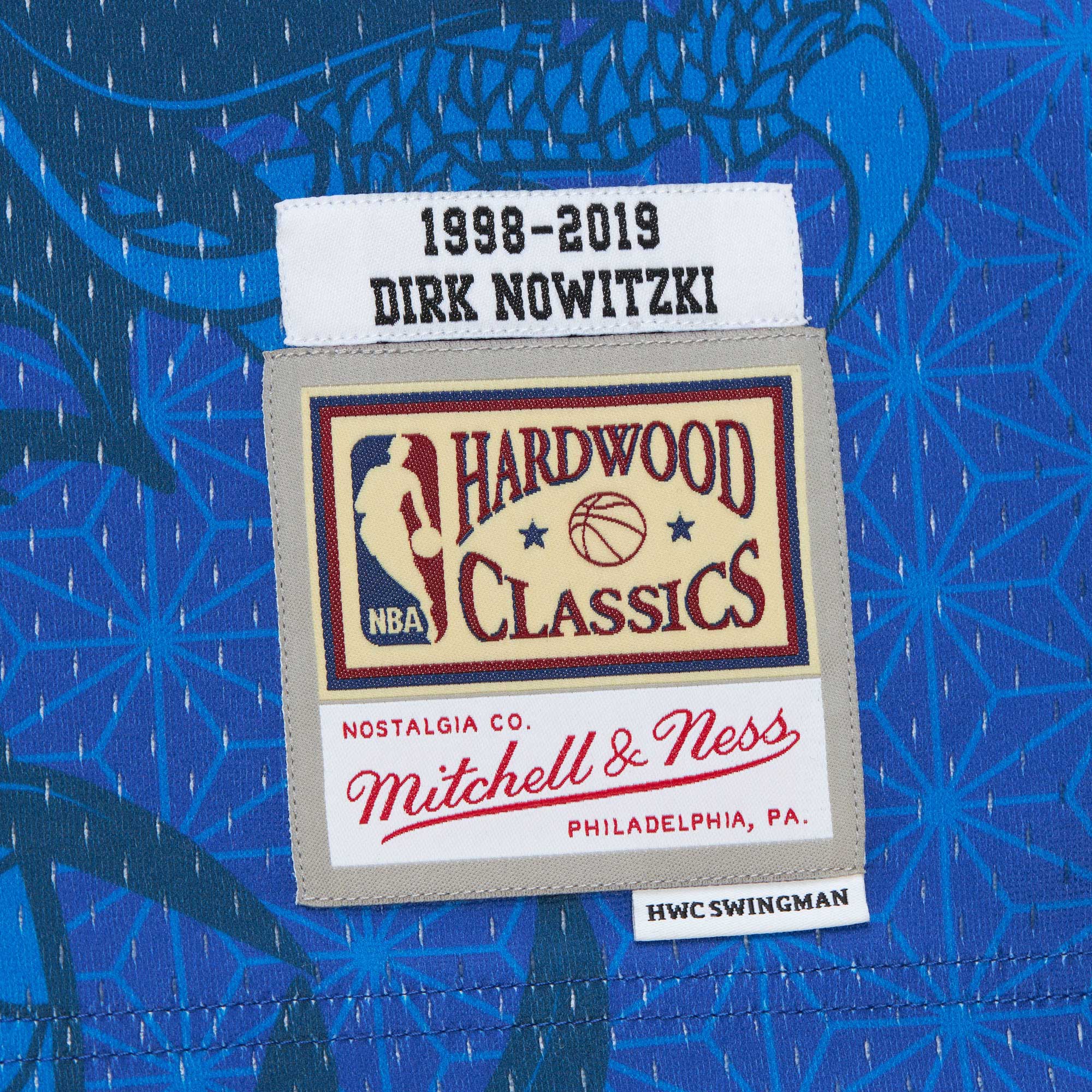 Dirk Nowitzki Dallas Mavericks Mitchell & Ness 1998-2019 Hardwood Classics Asian Heritage 6.0 Swingman Throwback Player Jersey - Blue