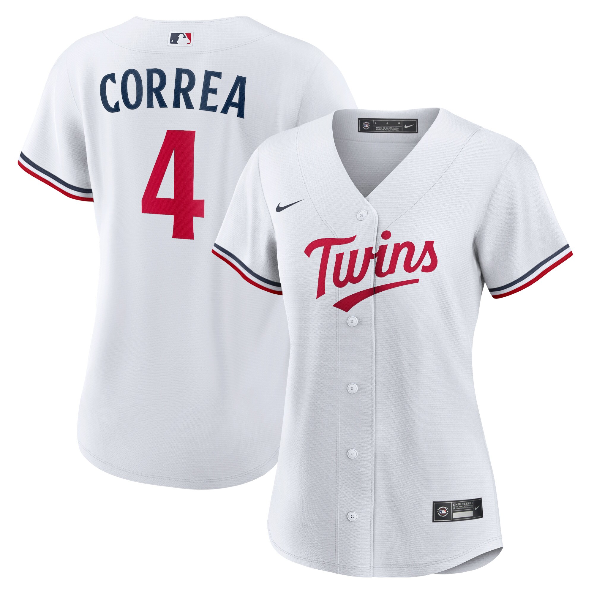 Carlos Correa Minnesota Twins  Women's Home Replica Player Jersey - White