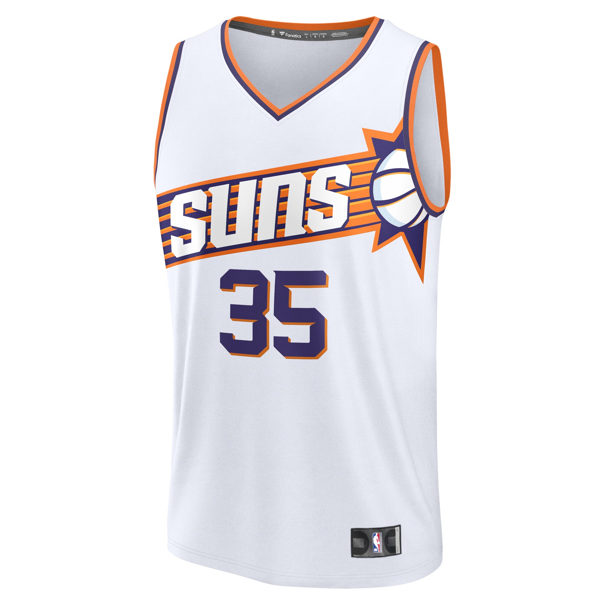 Kevin Durant Phoenix Suns Fanatics Youth Fast Break Replica Player Jersey - Association Edition - White
