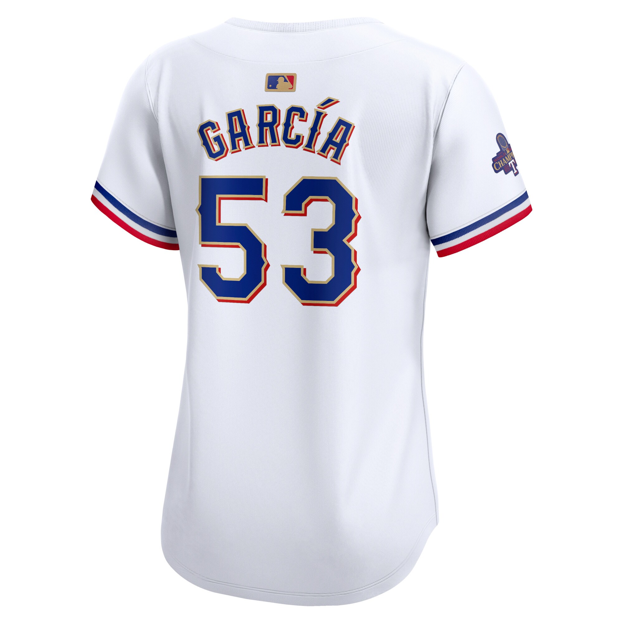 Adolis Garcia Texas Rangers  Women's 2024 Gold Collection Limited Player Jersey\u00c2\u00a0\u00e2\u20ac\u201c White