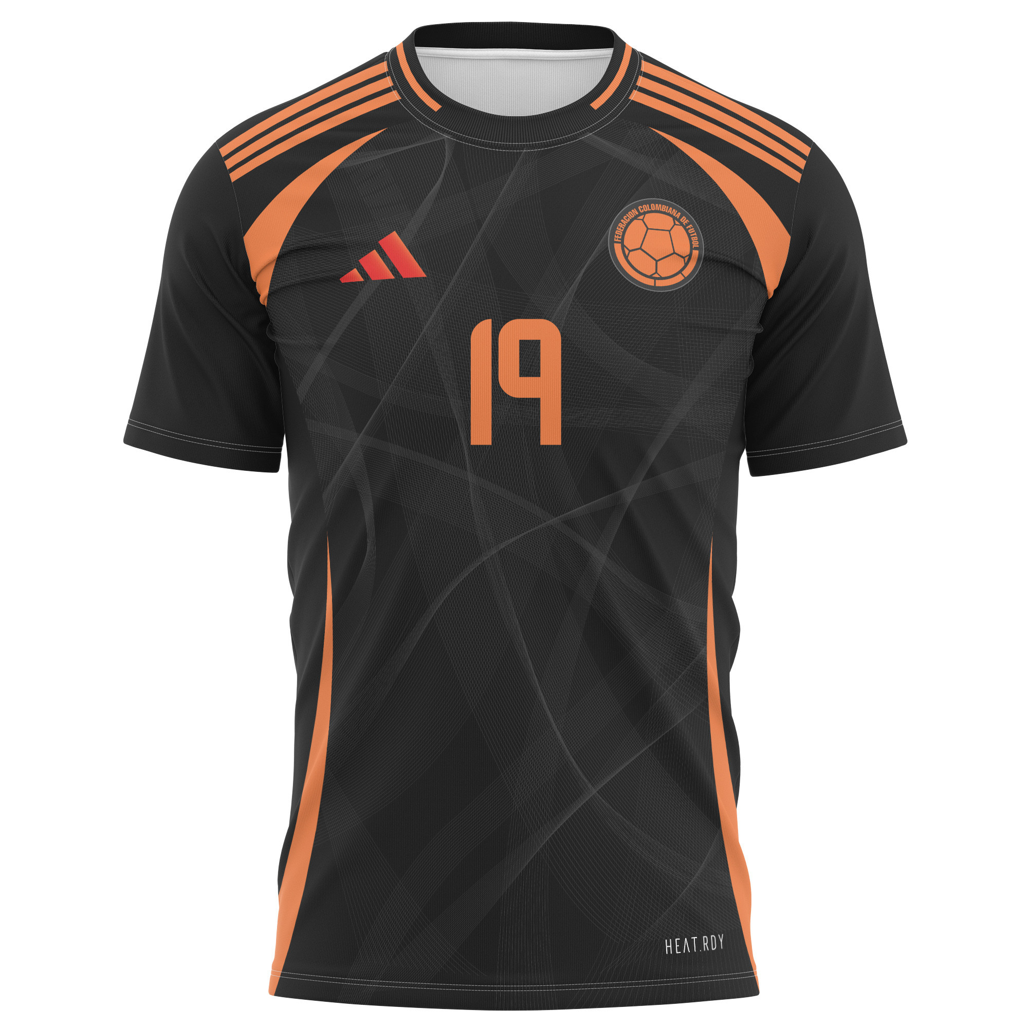 Rafael Borré 19 Colombia National Team 2024 Away Kits AOP T-shirt - Black