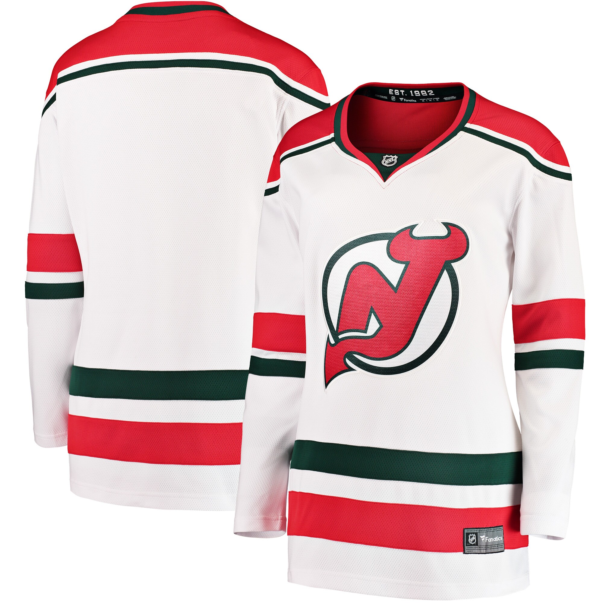 New Jersey Devils Fanatics Women's 2022\/23 Heritage Premier Breakaway Jersey - White