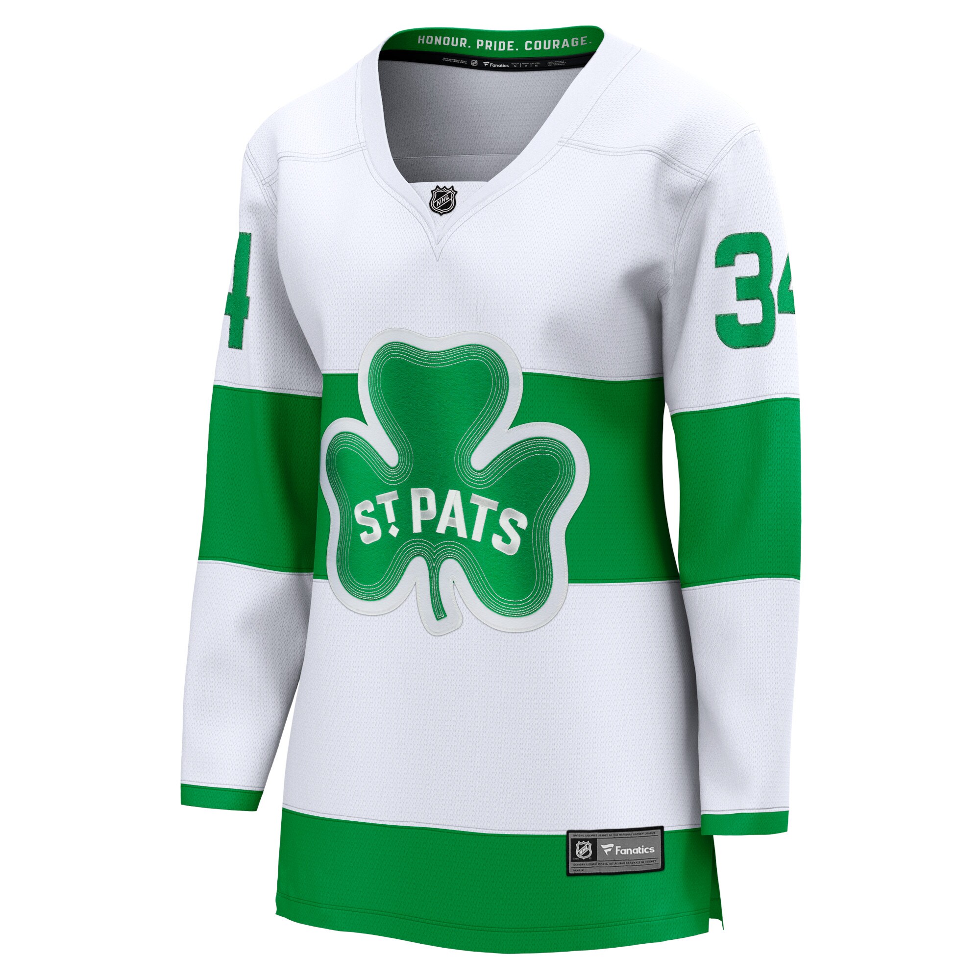 Auston Matthews Toronto Maple Leafs Fanatics Women's St. Patricks Alternate Premier Breakaway Player Jersey - White