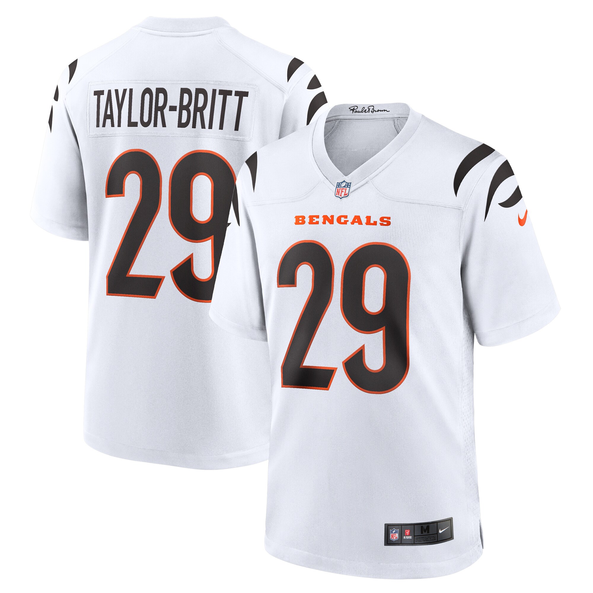 Cam Taylor-Britt Cincinnati Bengals   Game Jersey -  White