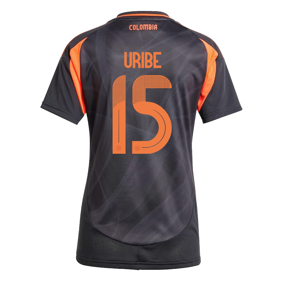Mateus Uribe 15 Colombia National Team 2024/25 Away Women Jersey - Black