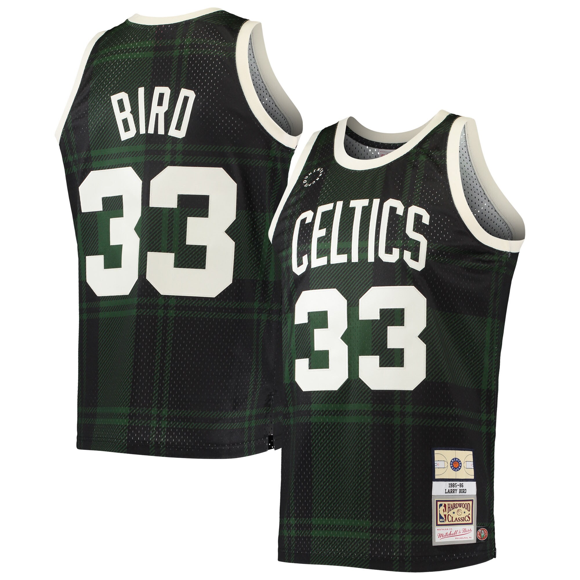 Larry Bird Boston Celtics Mitchell & Ness 1985\/86 Hardwood Classics Uninterrupted Swingman Jersey - Black