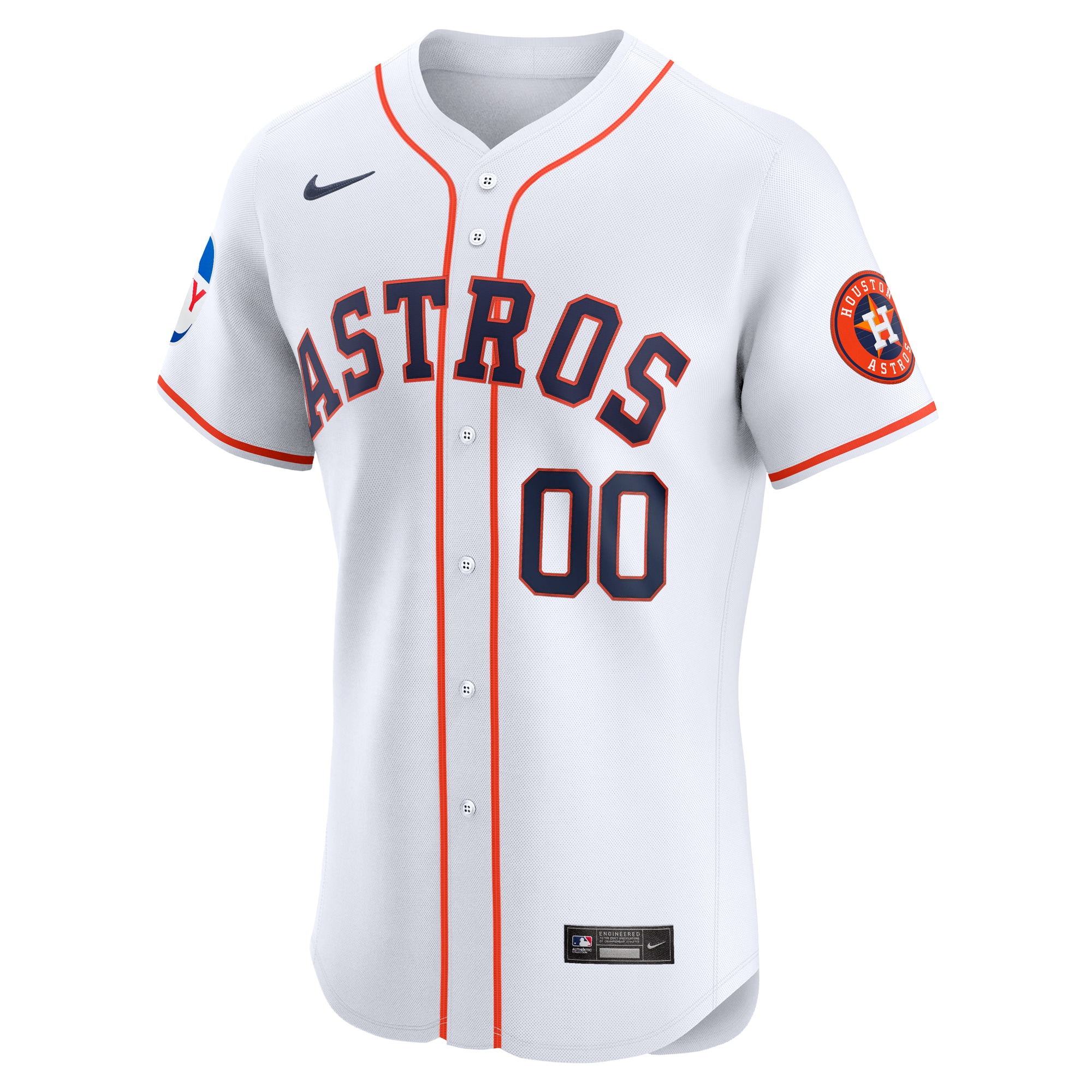 Houston Astros  Home Elite Custom Patch Jersey - White