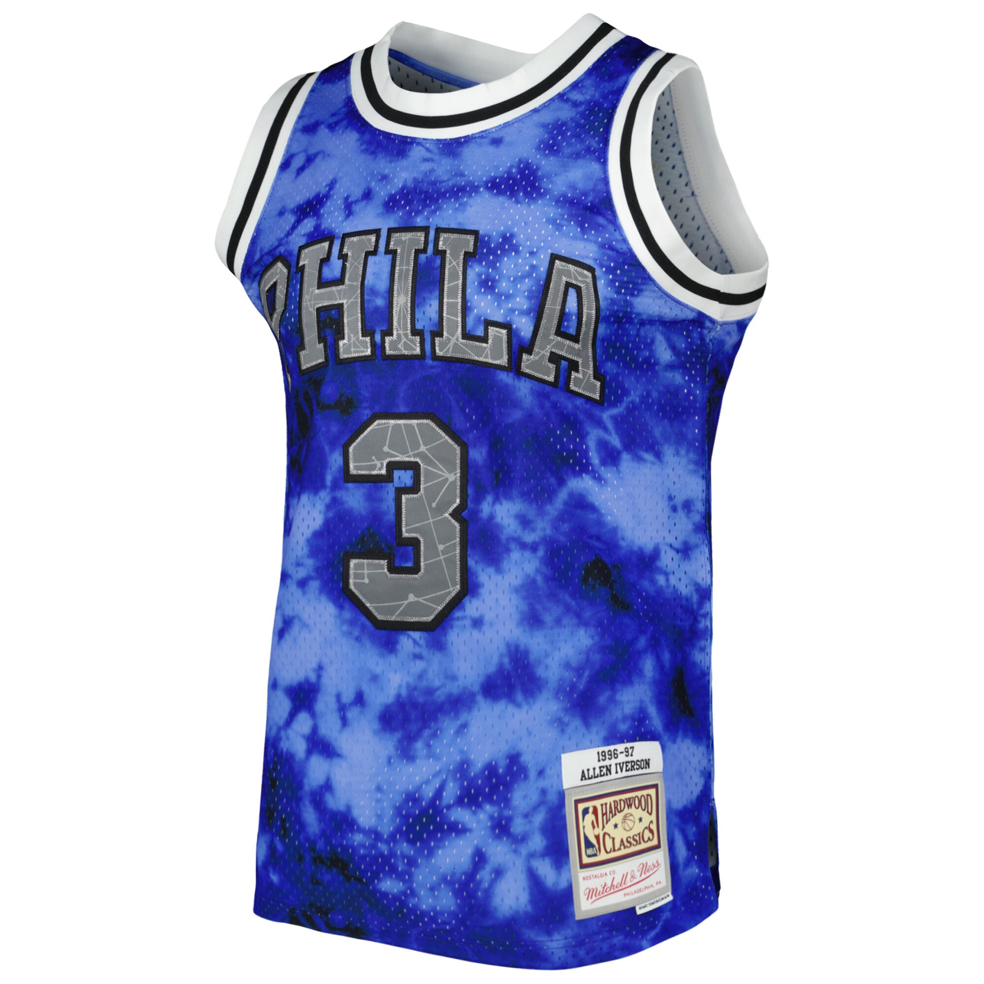 Allen Iverson Philadelphia 76ers Mitchell & Ness 1996\/97 Galaxy Swingman Jersey - Royal