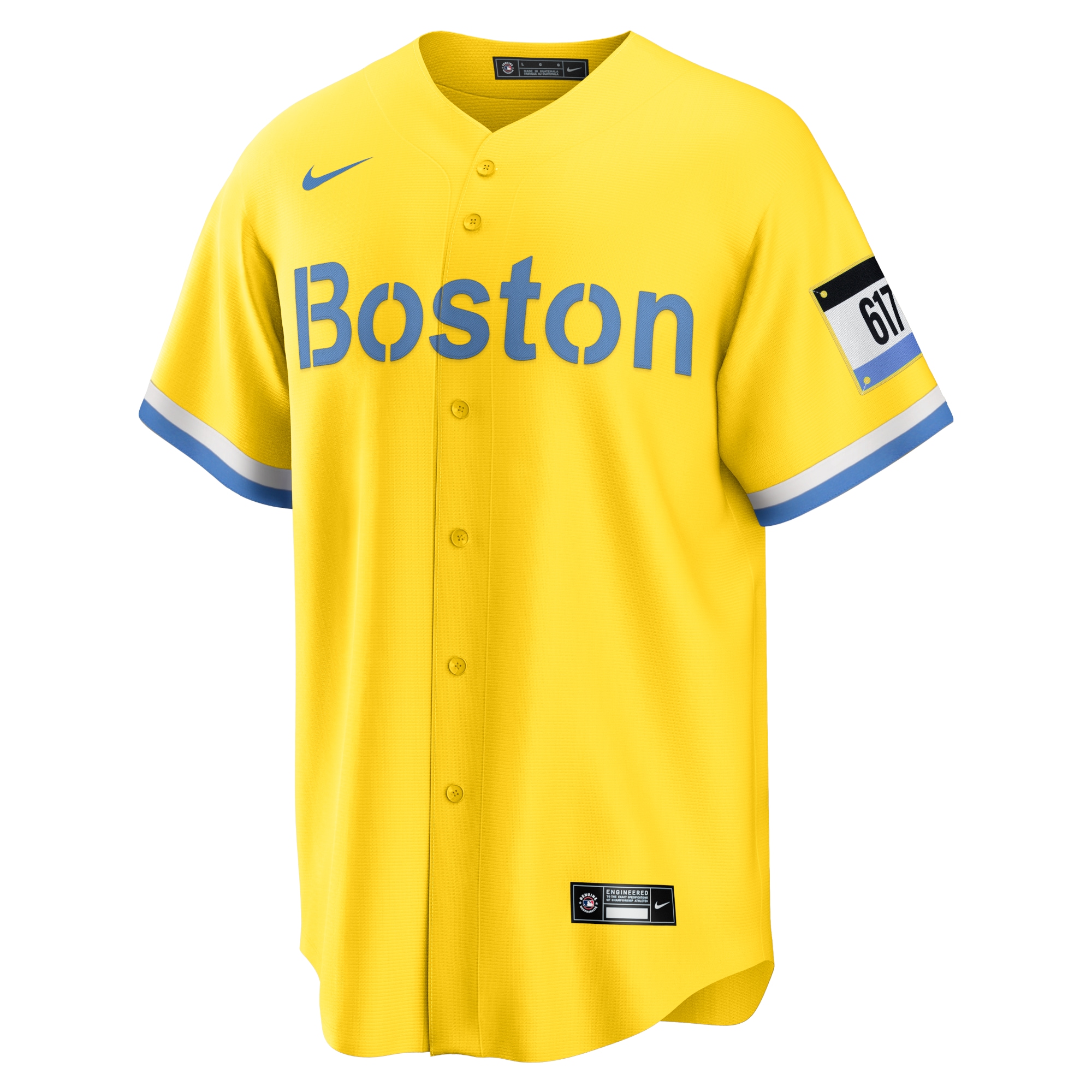 Rafael Devers Boston Red Sox  City Connect Replica Player Jersey - Gold\/Light Blue