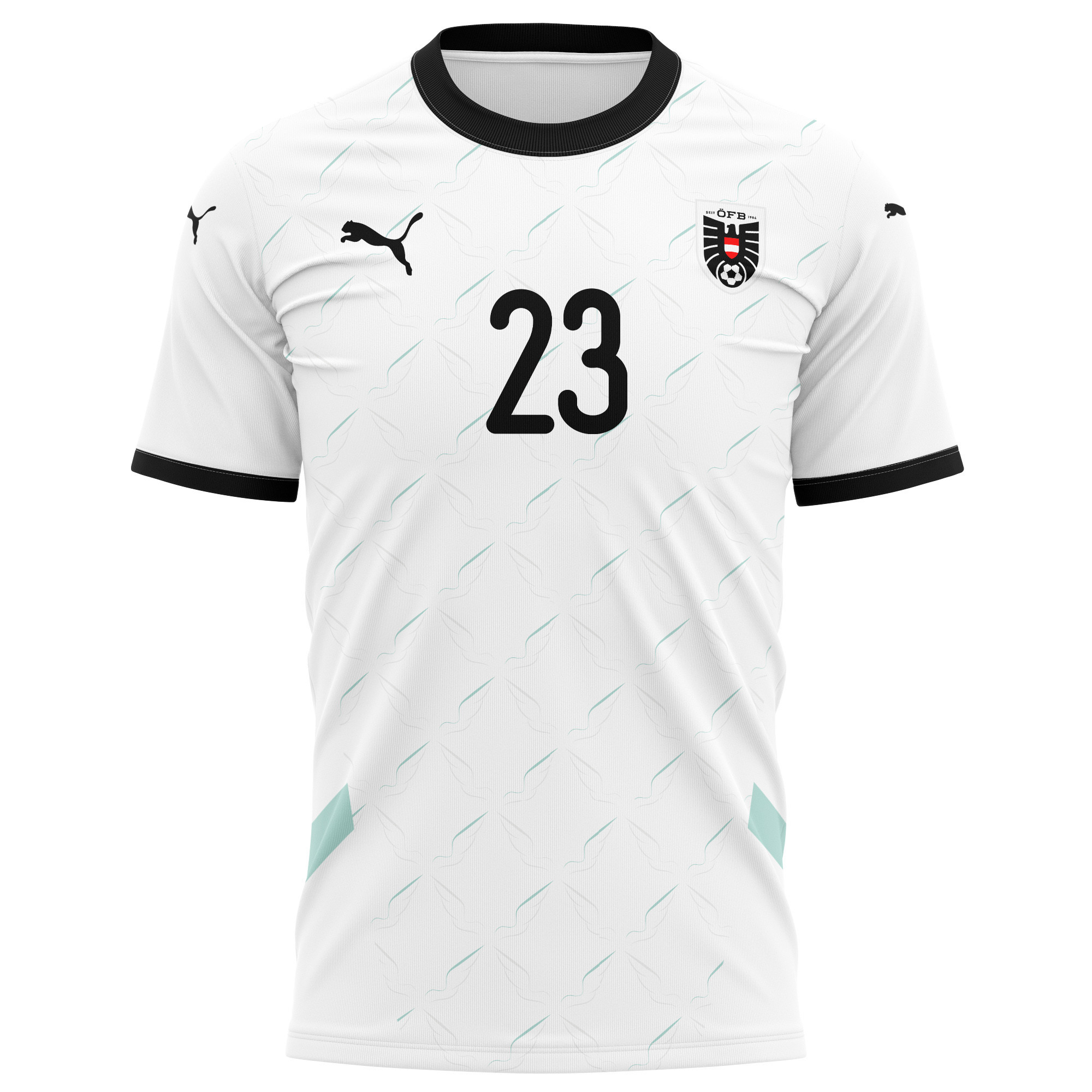 Muhammed Cham 23 Austria National Team 2024/25 Away Kits AOP T-shirt - White