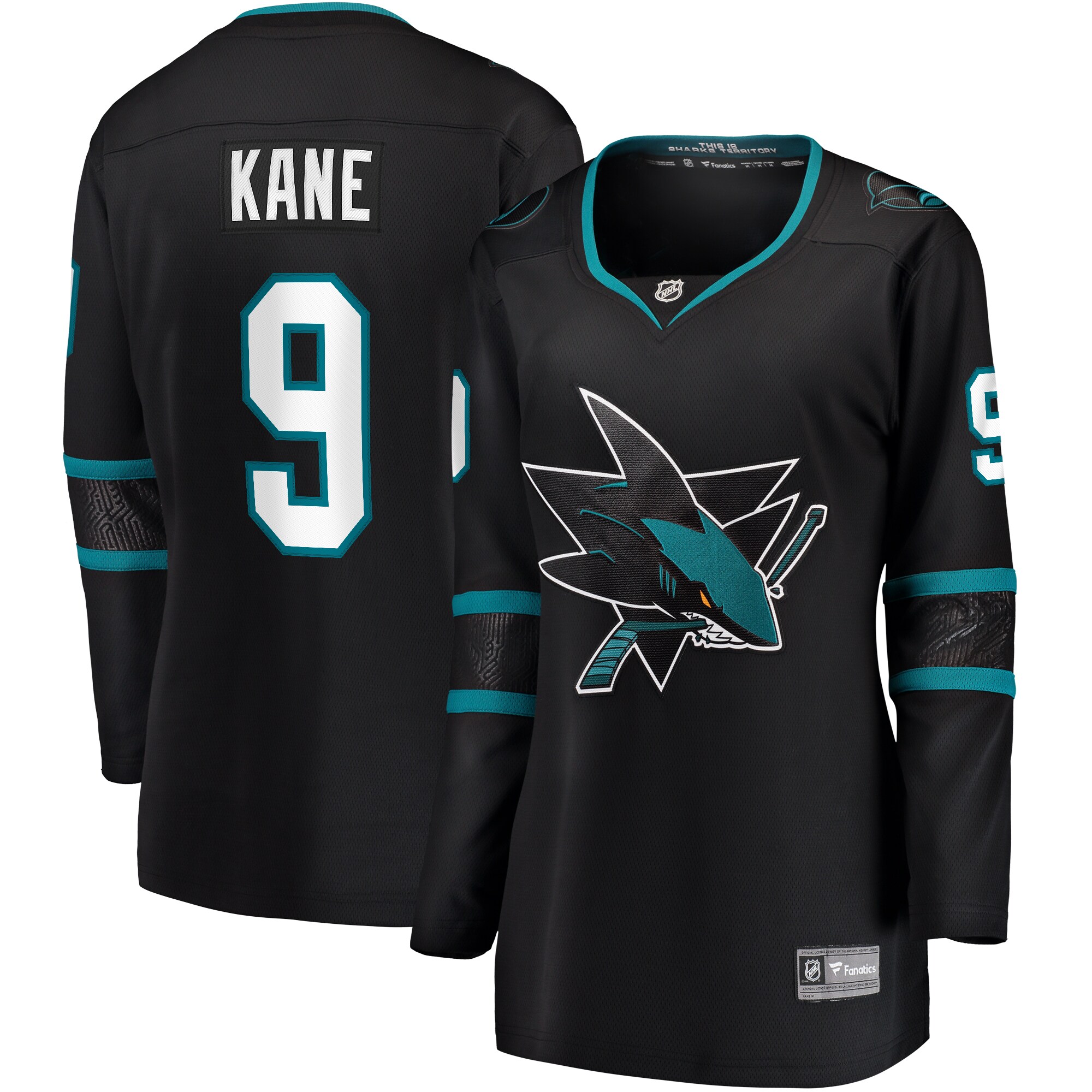 Evander Kane San Jose Sharks Fanatics Women's Alternate Premier Breakaway Jersey - Black