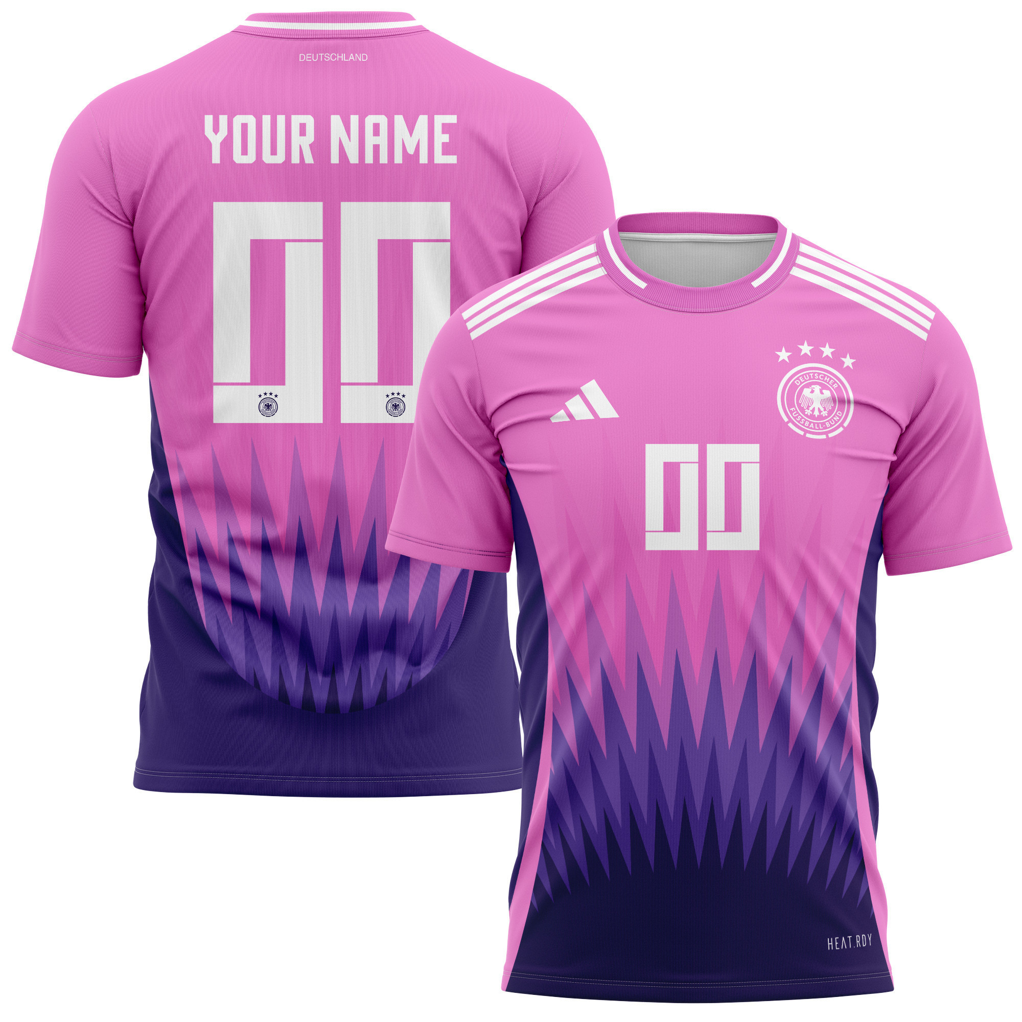 Germany National Team 2024 Away Kits Custom AOP T-shirt - Pink