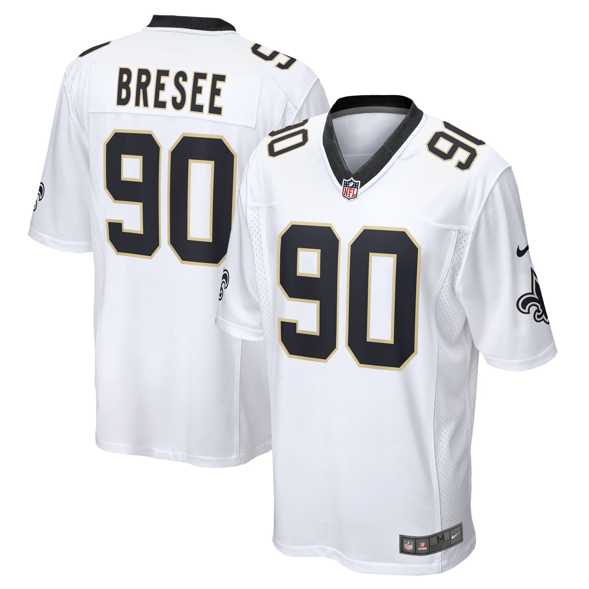 Bryan Bresee New Orleans Saints   Game Jersey -  White
