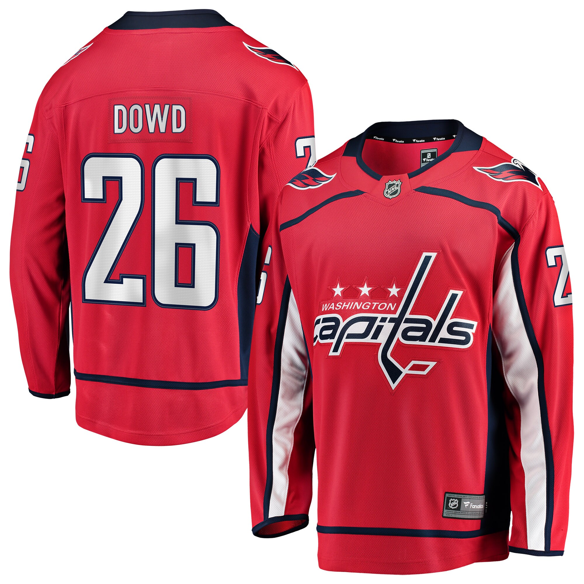 Nic Dowd Washington Capitals Fanatics Home Breakaway Player Jersey - Red