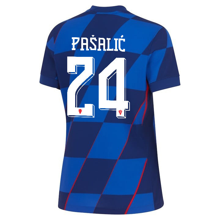 Marco Pašalić 24 Croatia National Team 2024 Away WOMEN Jersey - Blue