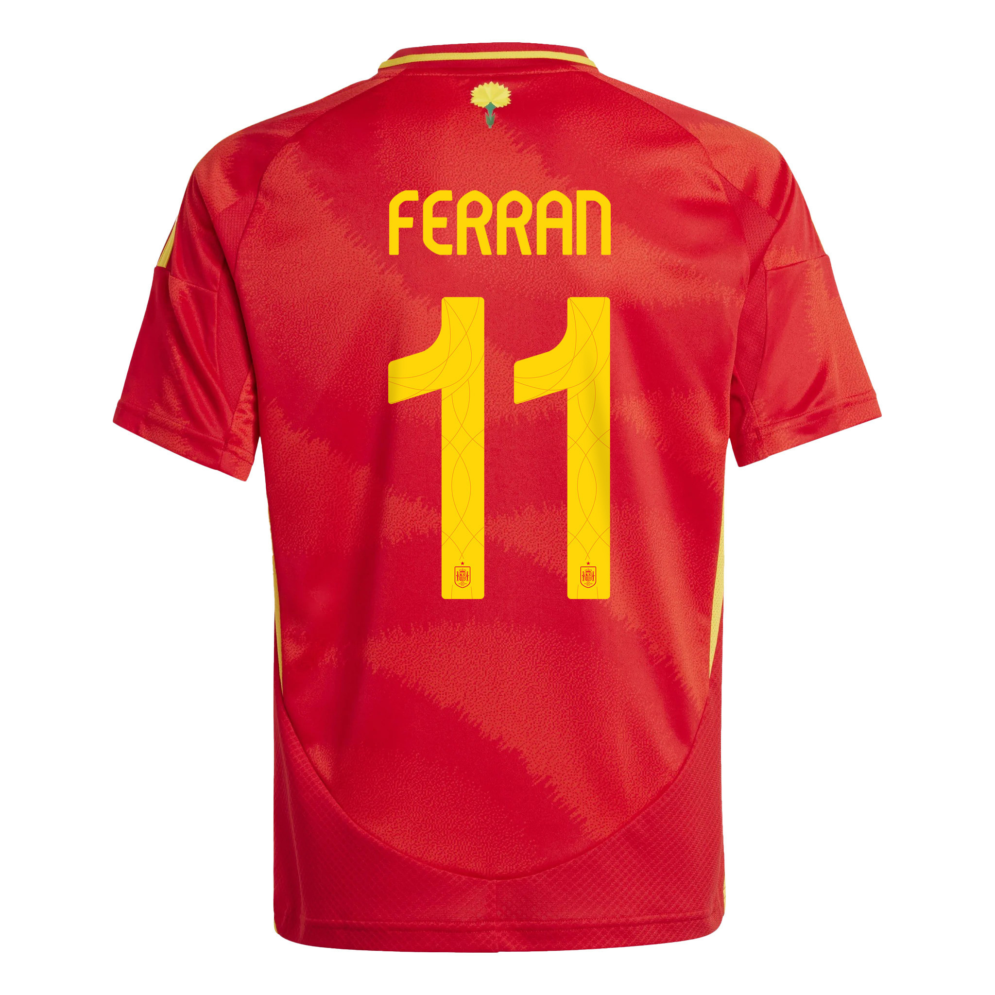 Ferran Torres 11 Spain National Team 2024 Home YOUTH Jersey - Red