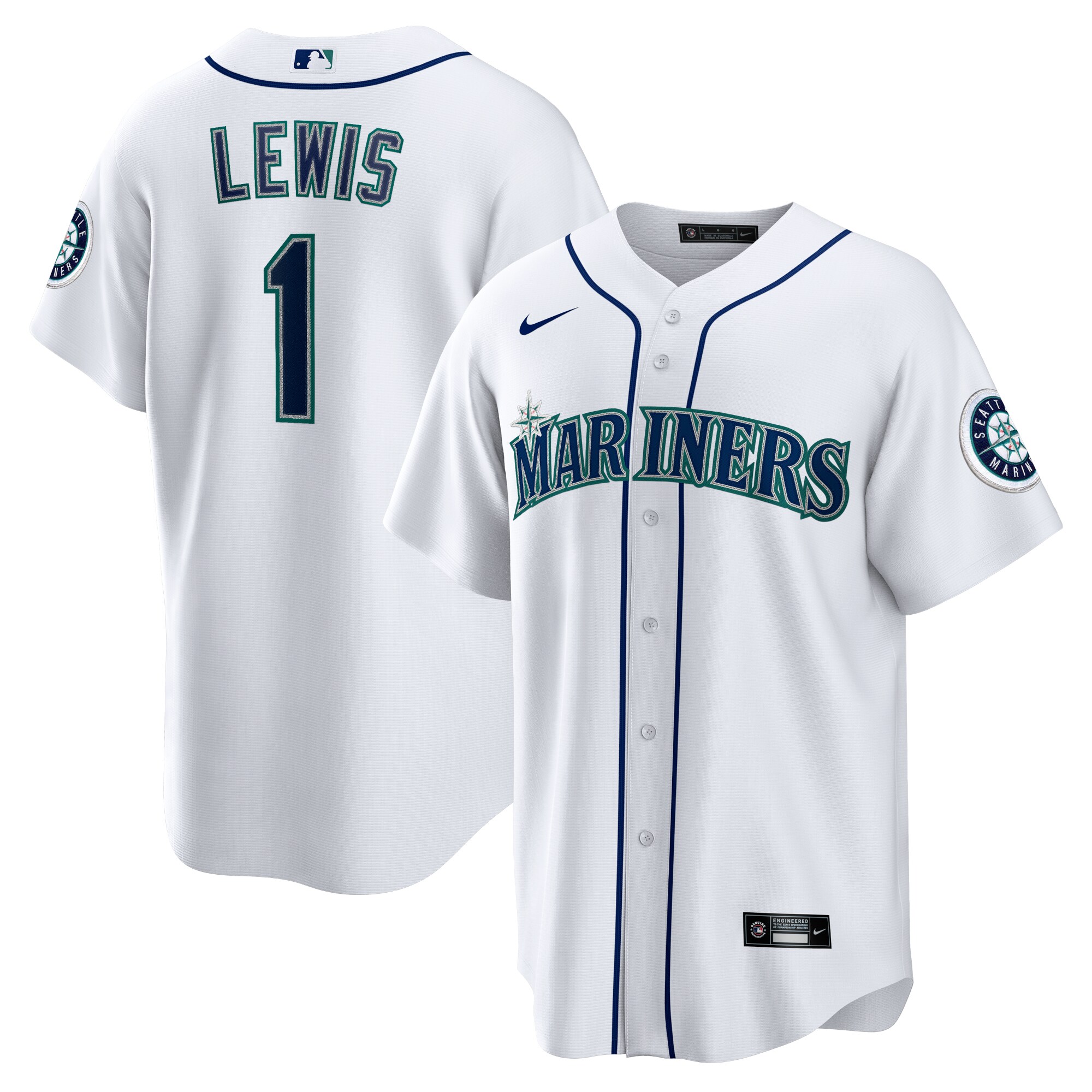 Kyle Lewis Seattle Mariners  Replica Player Name Jersey - White