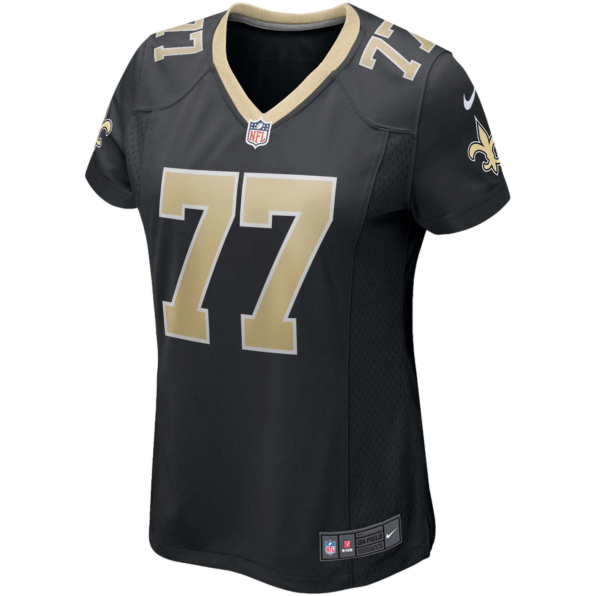Willie Roaf New Orleans Saints  Women's Game Retired Player Jersey - Black