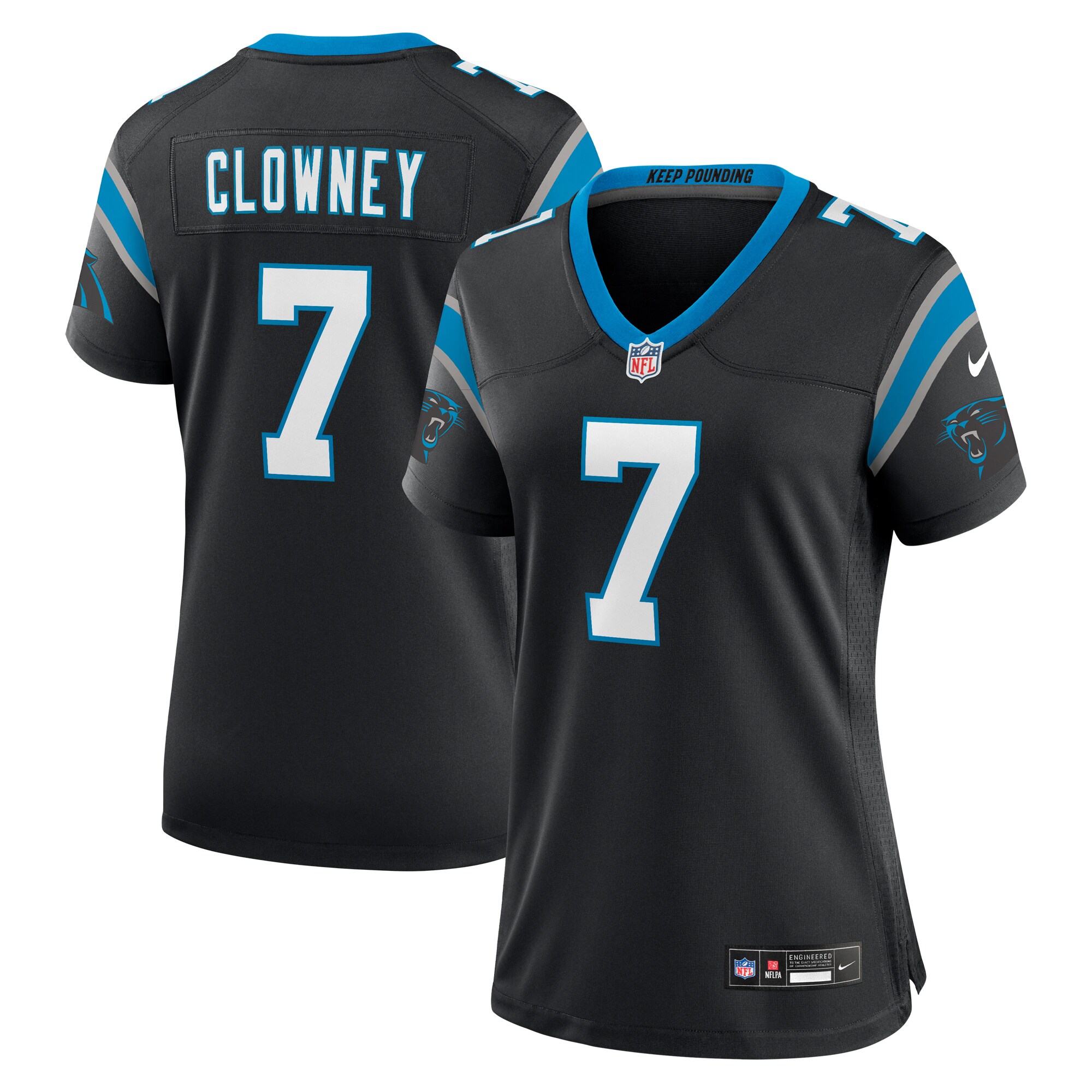 Jadeveon Clowney Carolina Panthers  Women's  Game Jersey -  Black