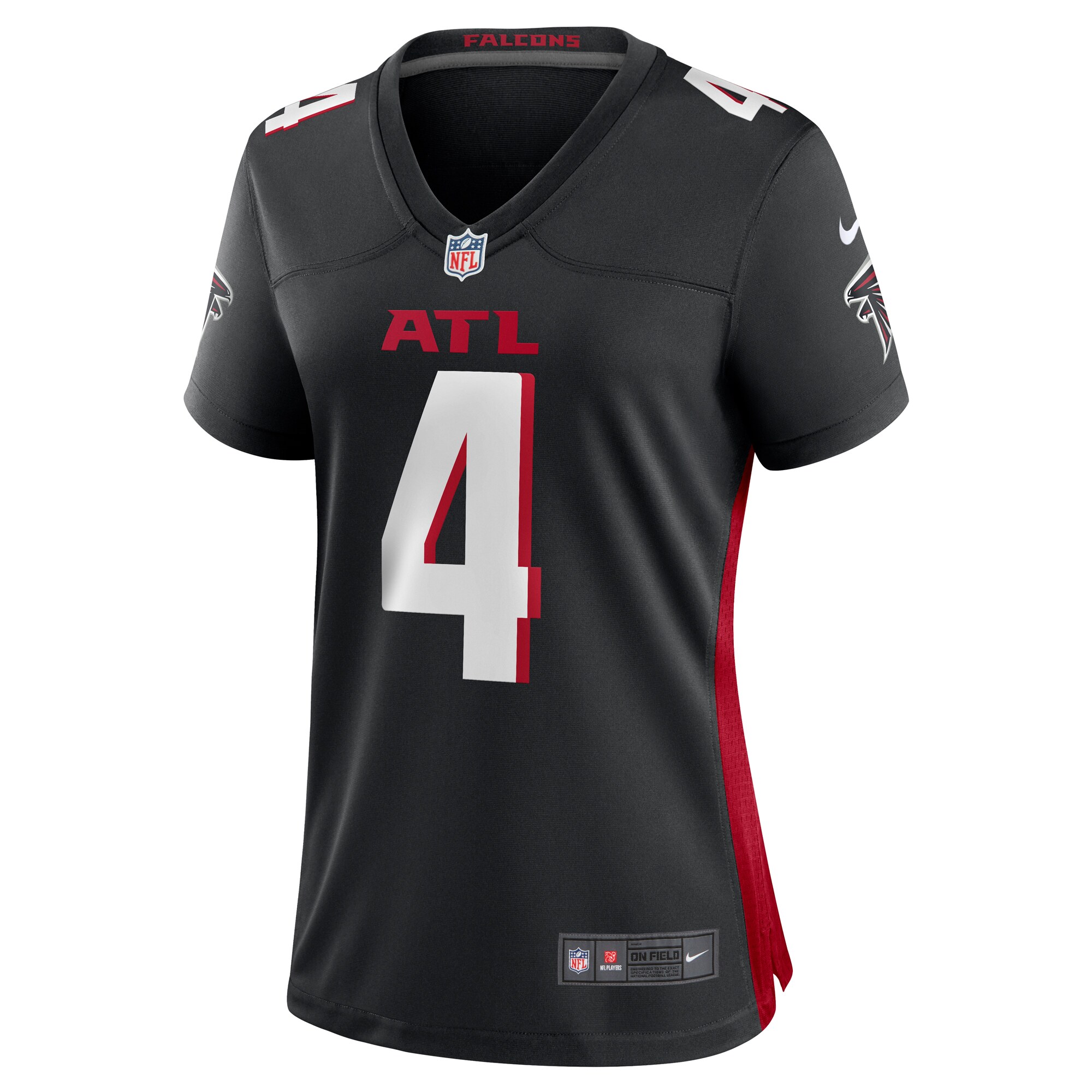 Taylor Heinicke Atlanta Falcons  Women's Game Player Jersey - Black