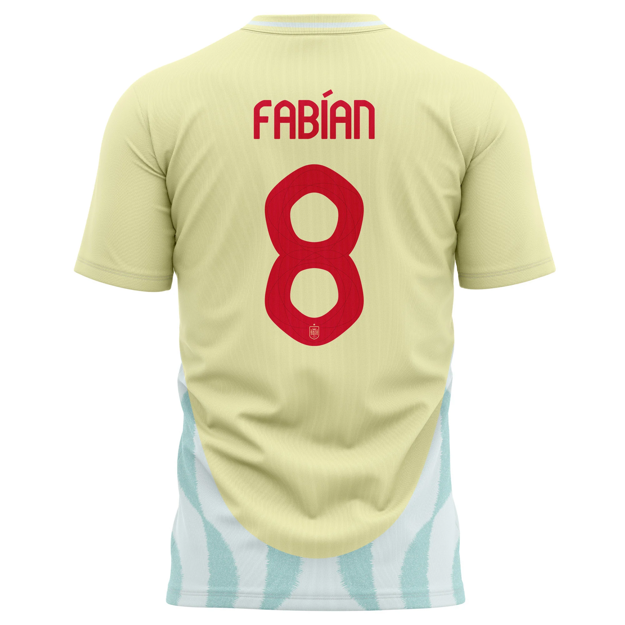 Fabián Ruiz 8 Spain National Team 2024 Away Kits AOP T-shirt - Yellow