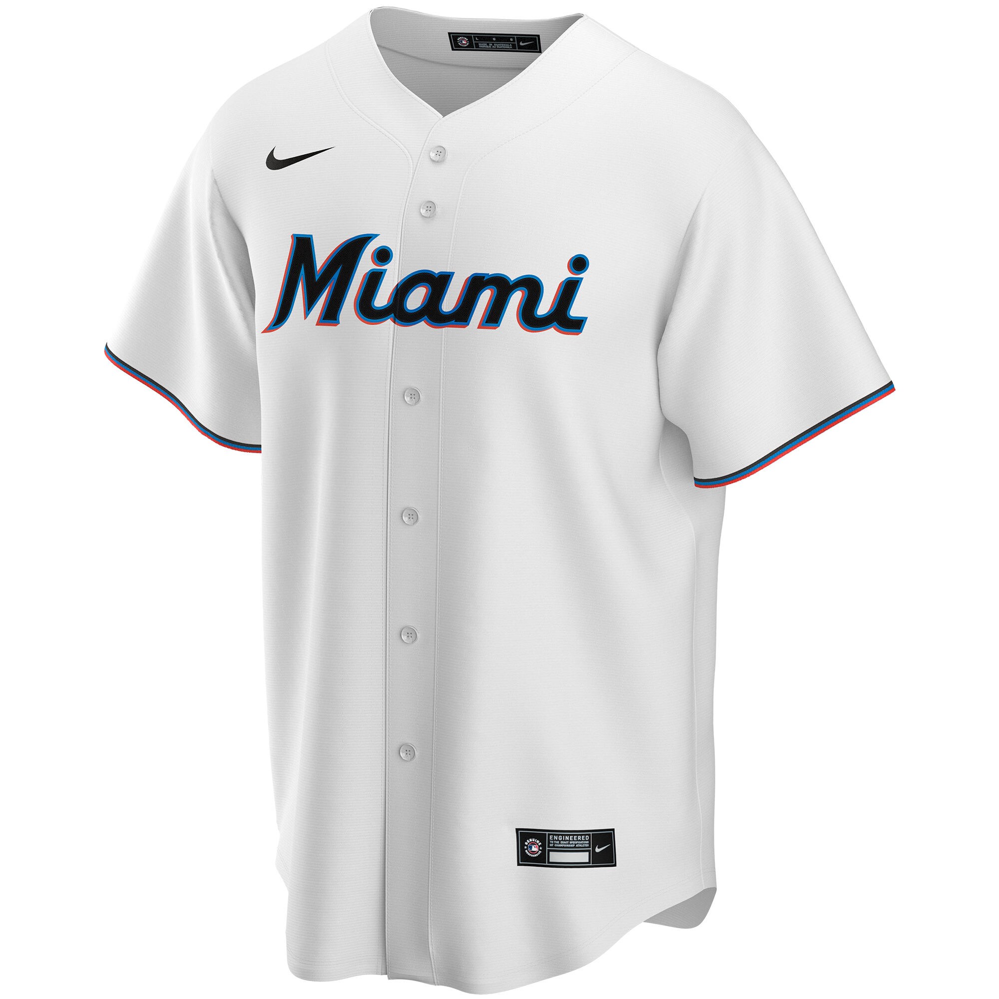 Miami Marlins  Home Replica Custom Jersey - White