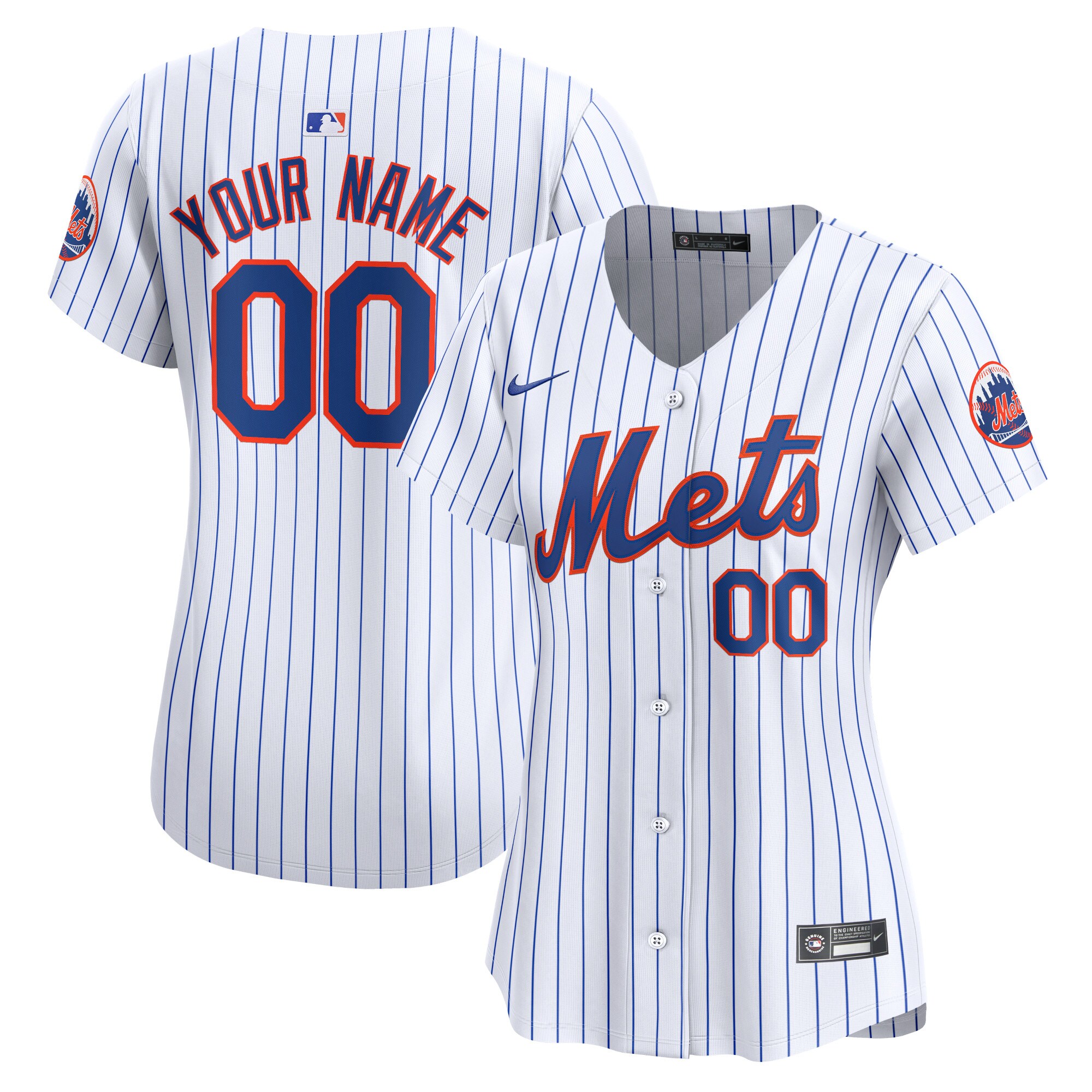 New York Mets  Women's Home Limited Custom Jersey - White