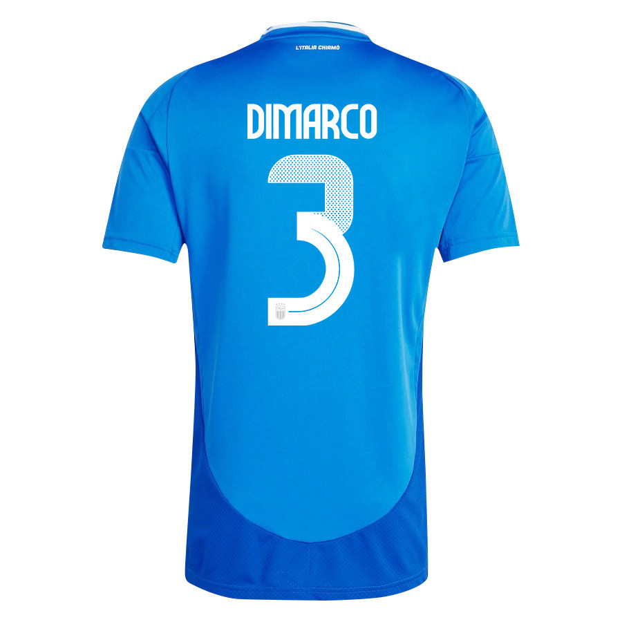 Federico Dimarco 3 Italy National Team 2024/25 Home Men Jersey - Blue