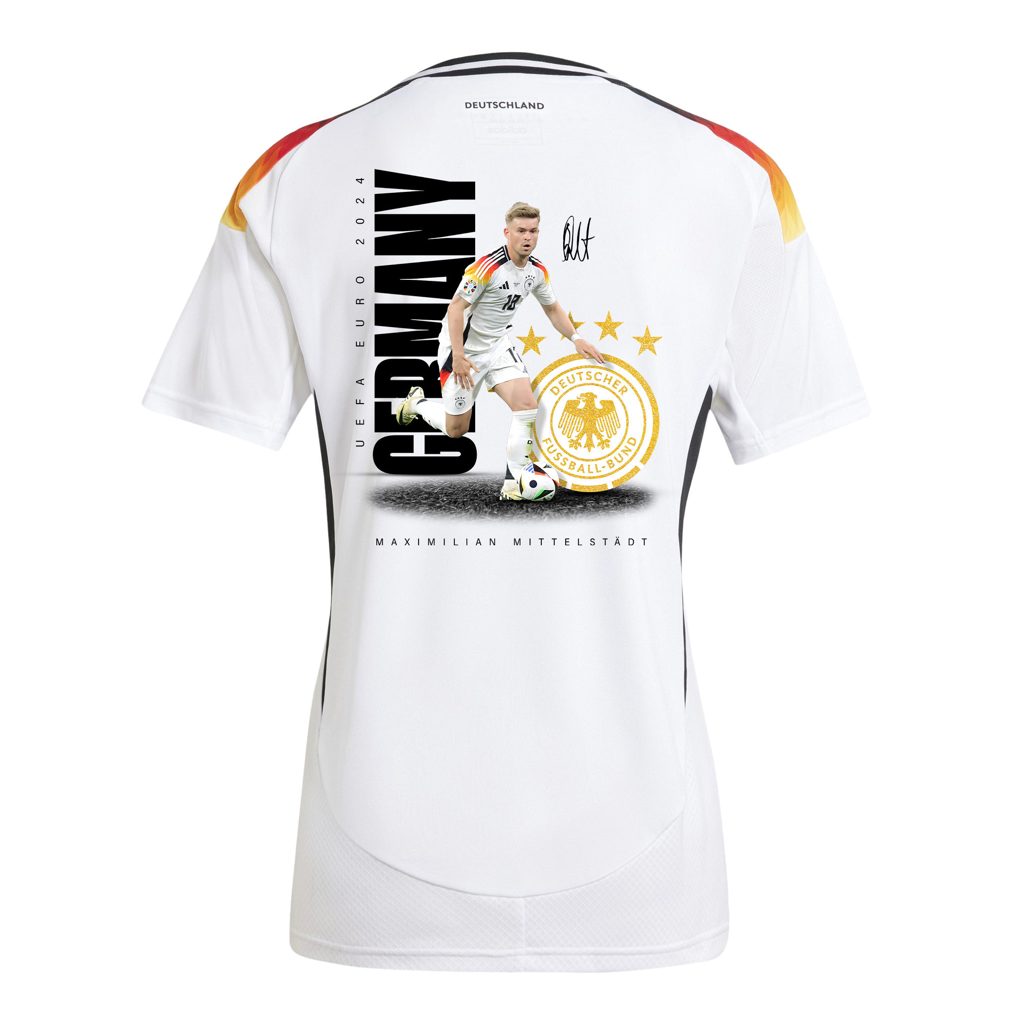 Maximilian Mittelstädt 18 Signed Game-changer Germany National Team 2024 Home WOMEN Jersey - White