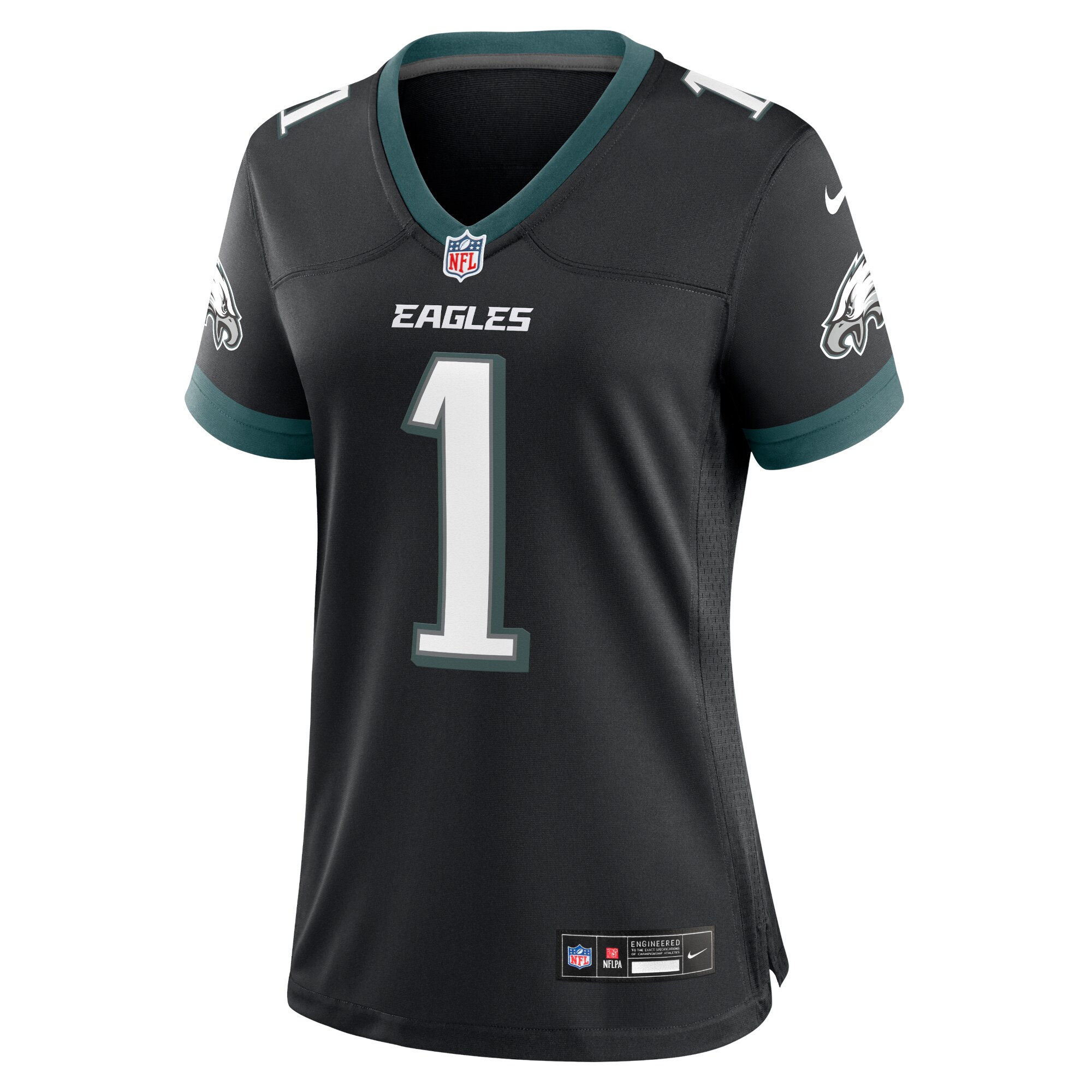 Jalen Hurts Philadelphia Eagles  Women's Alternate Game Jersey - Black