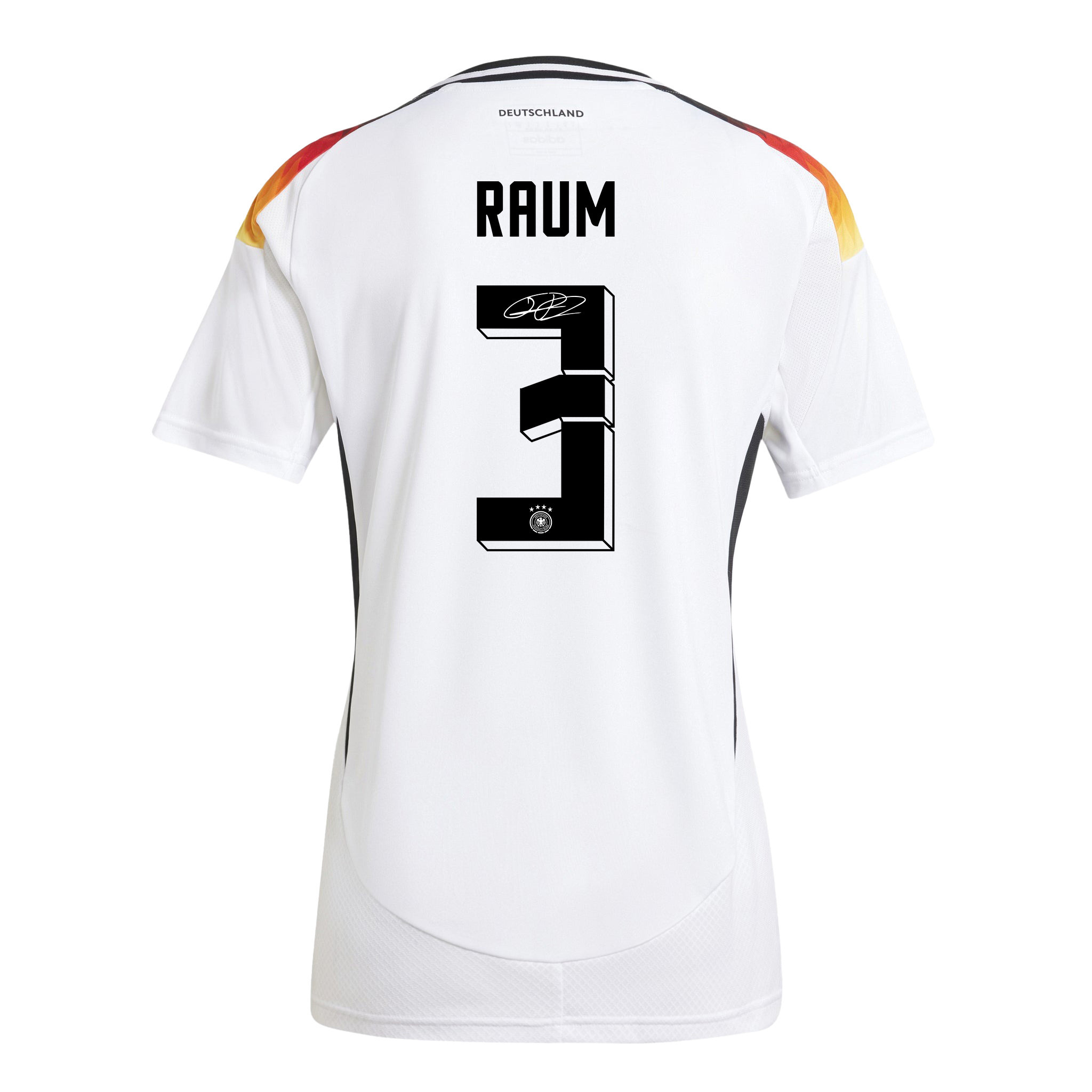 David Raum 3 Signed Germany National Team 2024/25 Home Jersey Autographed - Women